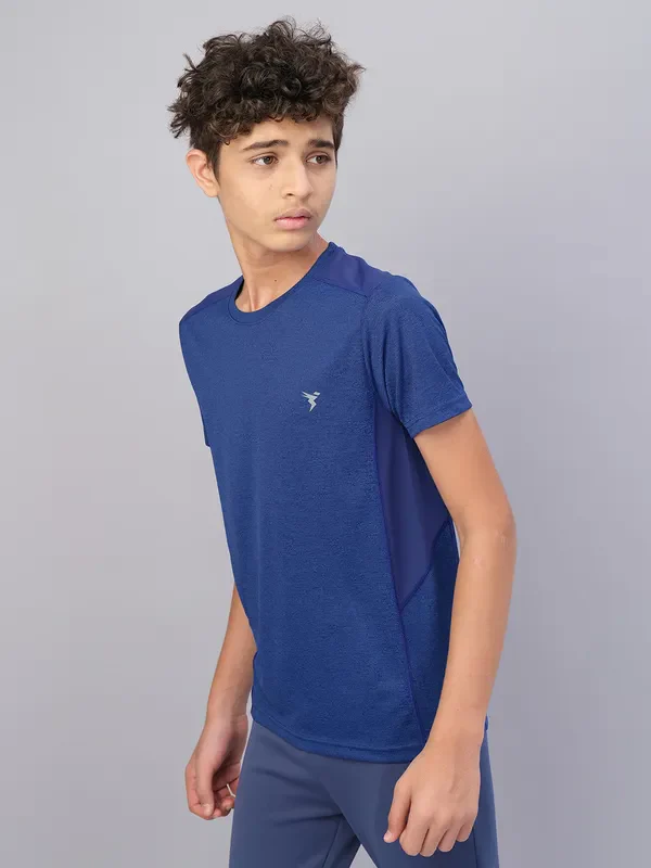 Boys Melange Slim Fit Crew Neck T-shirt with DOUBLE COOL - Image 2