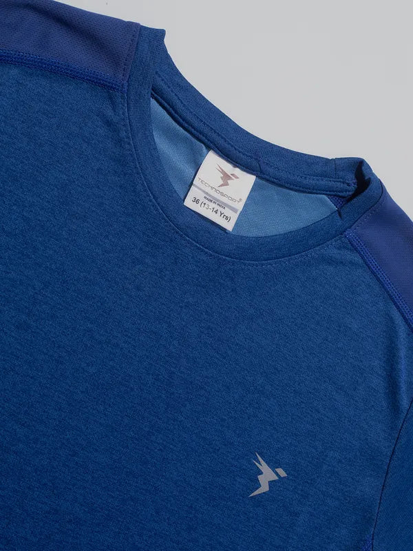 Boys Melange Slim Fit Crew Neck T-shirt with DOUBLE COOL - Image 6
