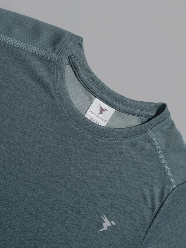 Boys Melange Slim Fit Crew Neck T-shirt with DOUBLE COOL - Image 7