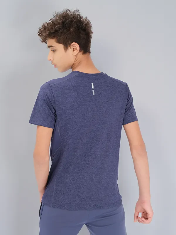 Boys Melange Slim Fit Crew Neck T-shirt with DOUBLE COOL - Image 2