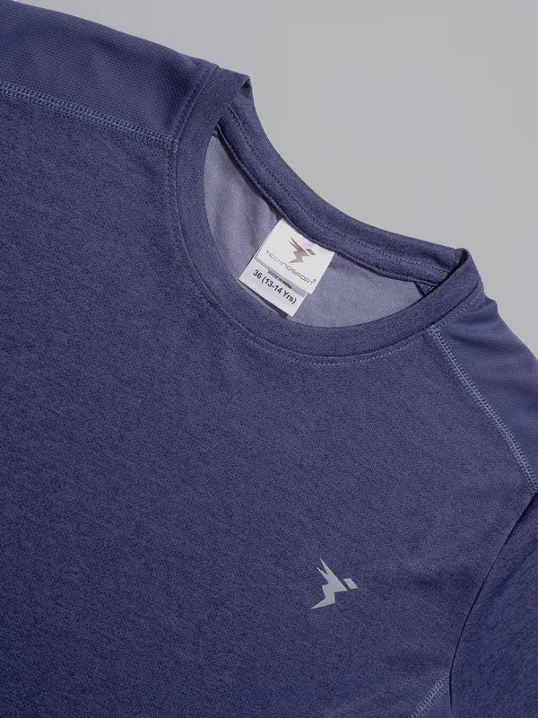 Boys Melange Slim Fit Crew Neck T-shirt with DOUBLE COOL - Image 6