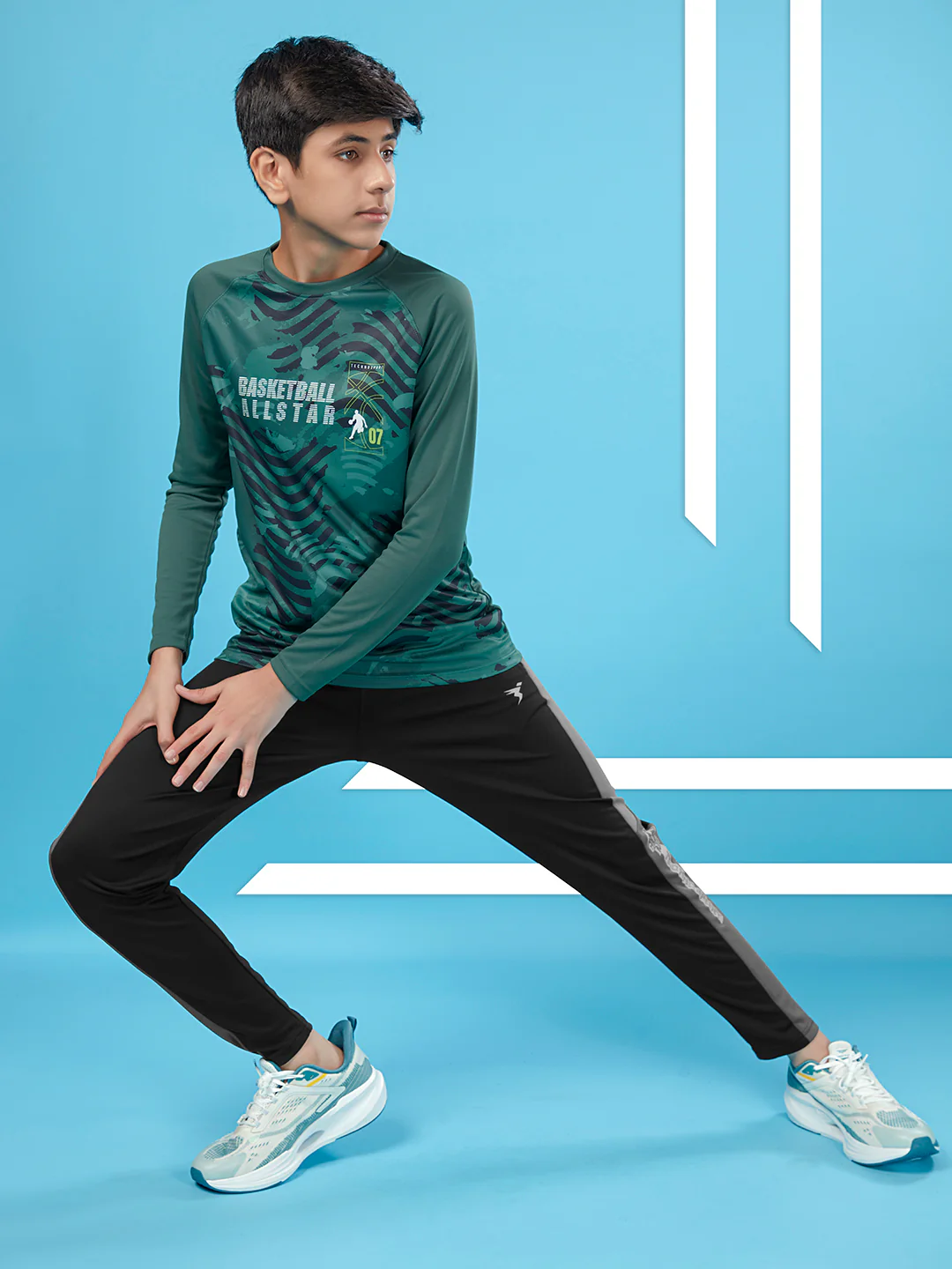 Boys Printed Slim Fit Crew Neck T-shirt with TECHNO COOL+ - Image 4