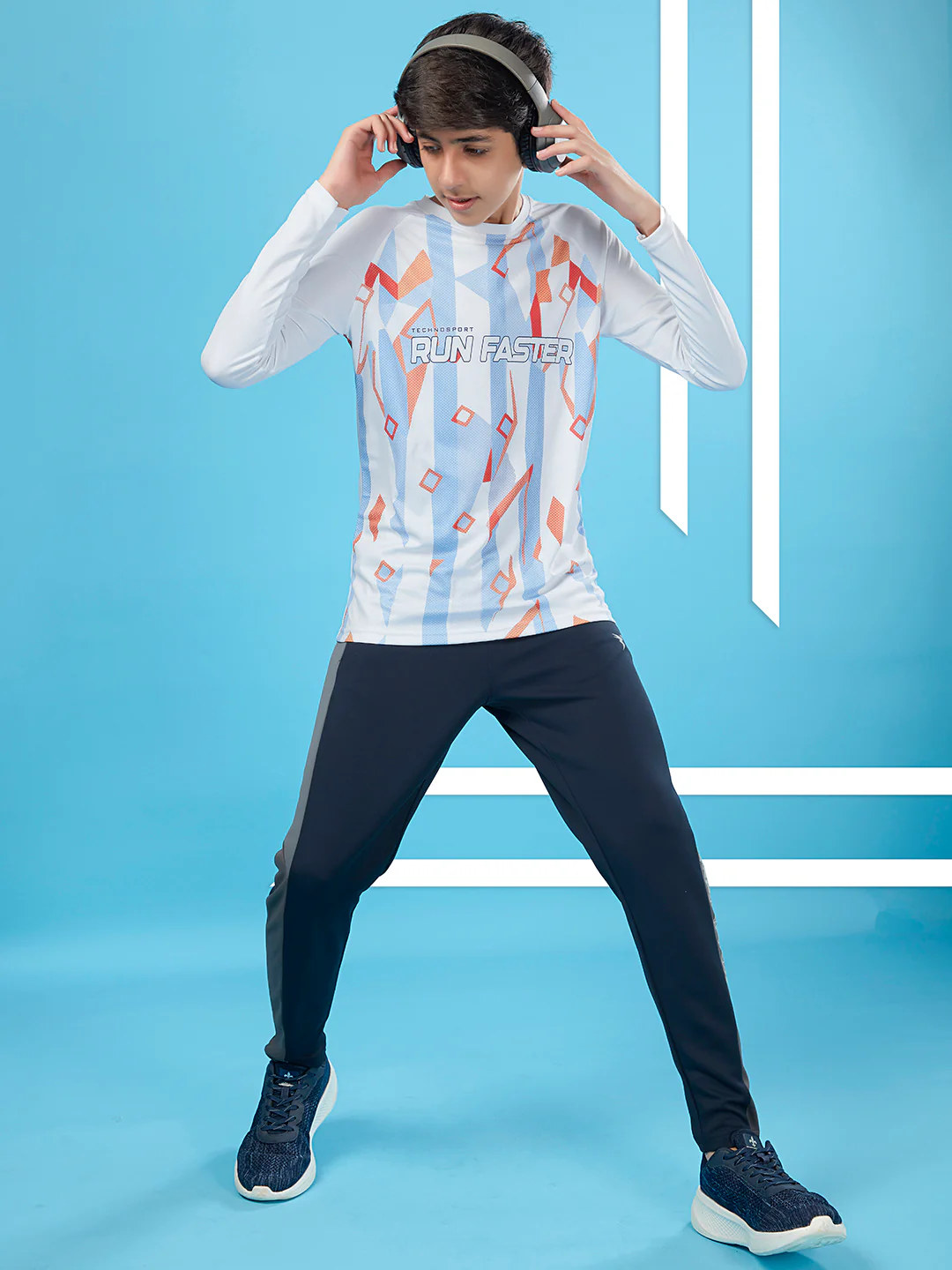 Boys Printed Slim Fit Crew Neck T-shirt with TECHNO COOL+ - Image 2