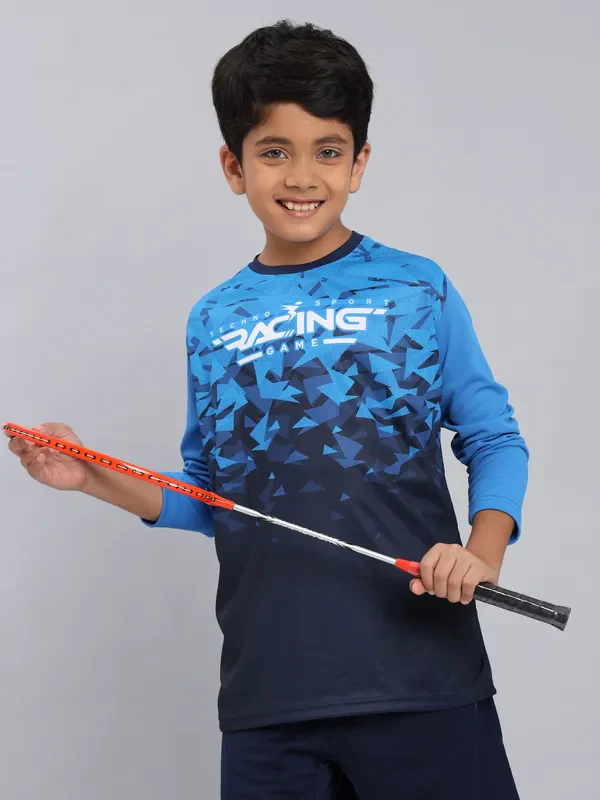 Boys Printed Slim Fit Crew Neck T-shirt with TECHNO COOL+ - Image 5