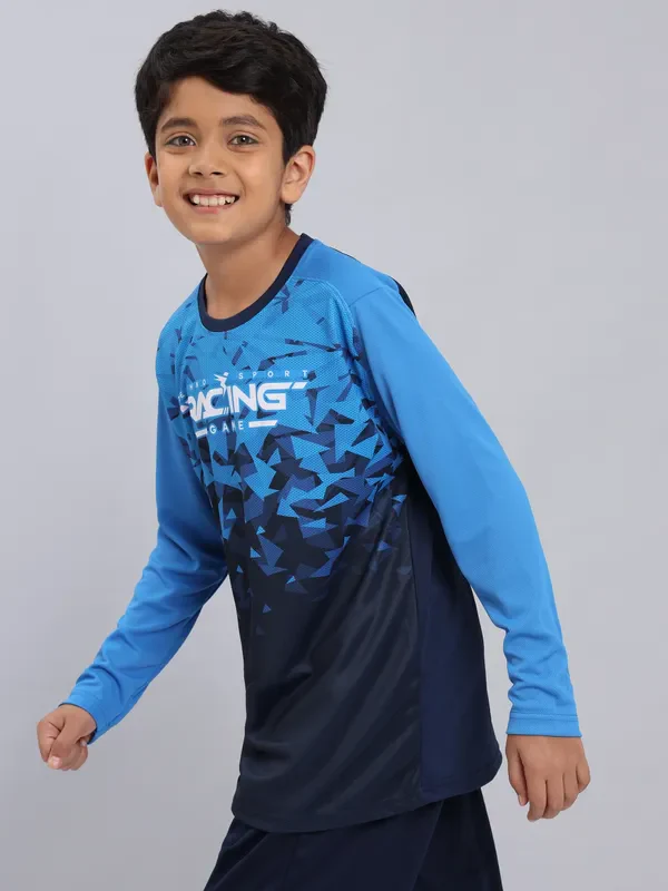 Boys Printed Slim Fit Crew Neck T-shirt with TECHNO COOL+ - Image 6