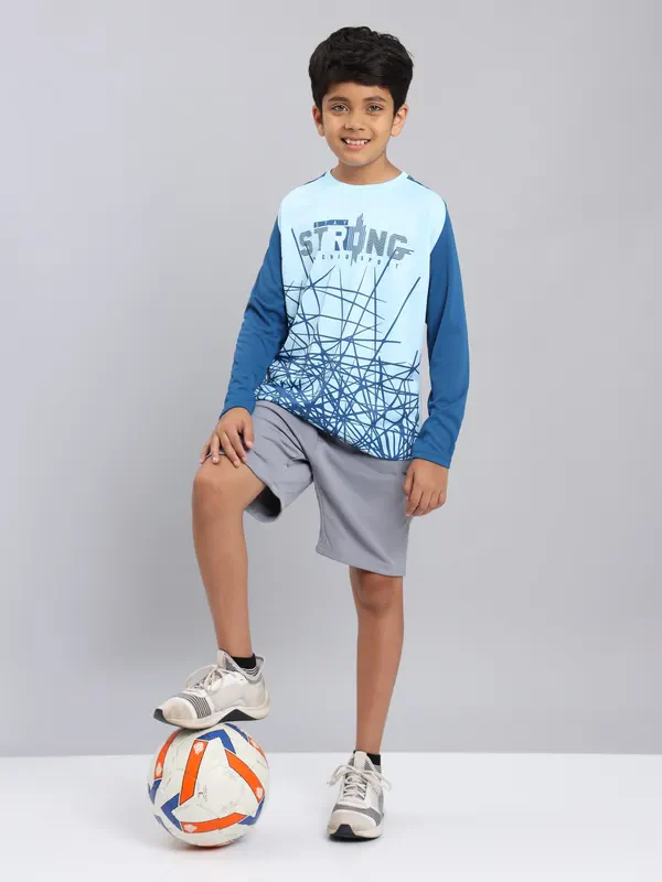 Boys Printed Slim Fit Crew Neck T-shirt with TECHNO COOL+ - Image 2