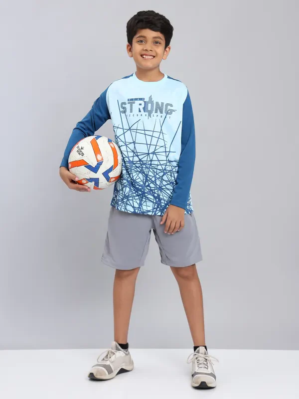 Boys Printed Slim Fit Crew Neck T-shirt with TECHNO COOL+ - Image 6