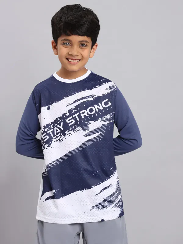 Boys Printed Slim Fit Crew Neck T-shirt with TECHNO COOL+ - Image 10