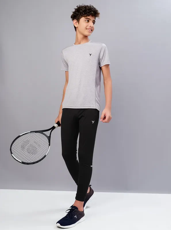 Boys Solid Slim Fit Joggers with TECHNO GUARD - Image 3