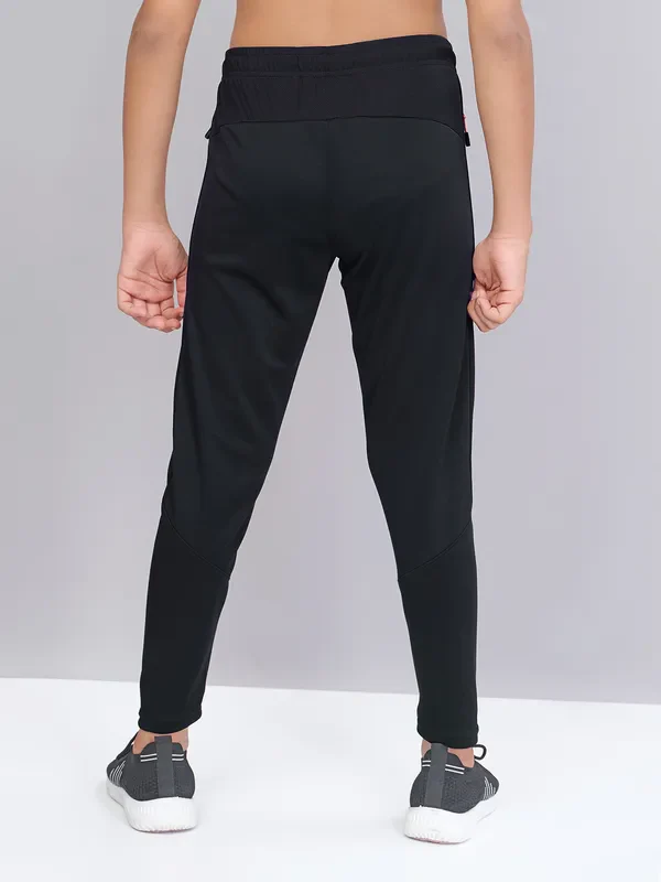 Boys Solid Slim Fit Trackpants with TECHNO GUARD - Image 2