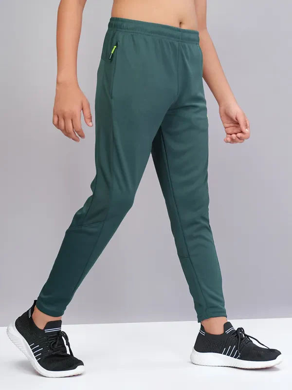 Boys Solid Slim Fit Trackpants with TECHNO GUARD - Image 5