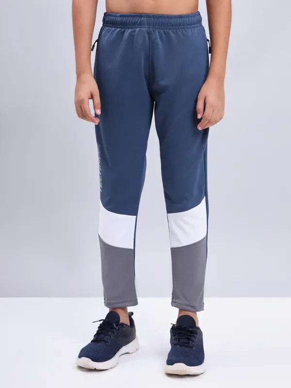 Boys Colorblock Slim Fit Trackpants with TECHNO GUARD - Image 4