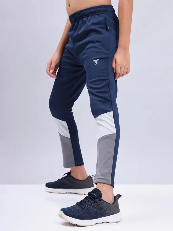 Boys Colorblock Slim Fit Trackpants with TECHNO GUARD - Image 4