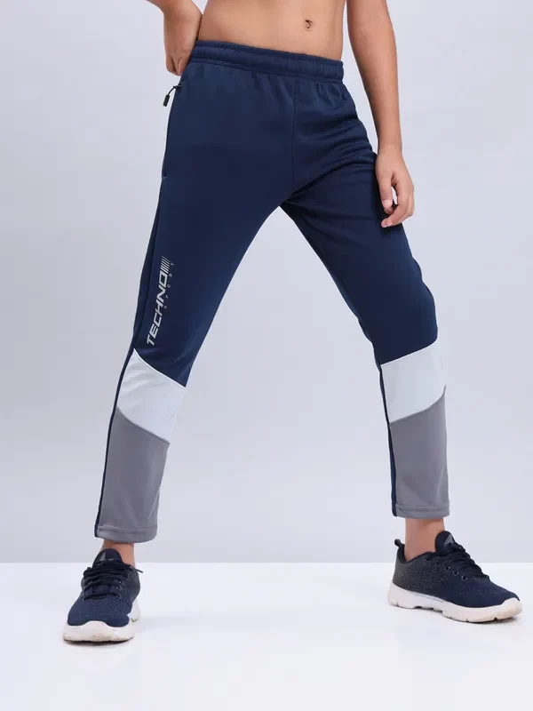 Boys Colorblock Slim Fit Trackpants with TECHNO GUARD - Image 6