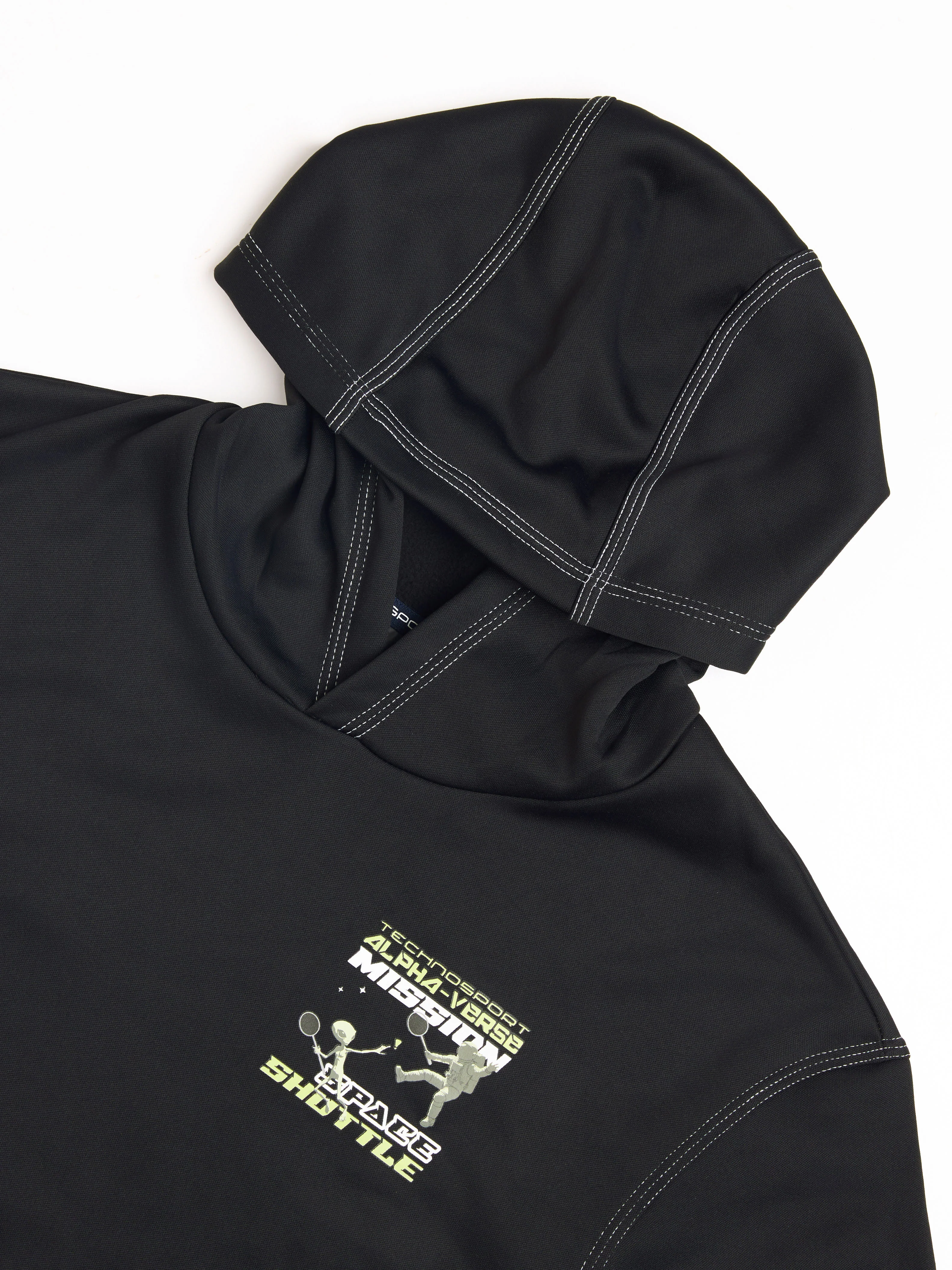 Boys Back Printed Slim Fit Hooded Sports Sweatshirt with TECHNO WARM+ - Image 7