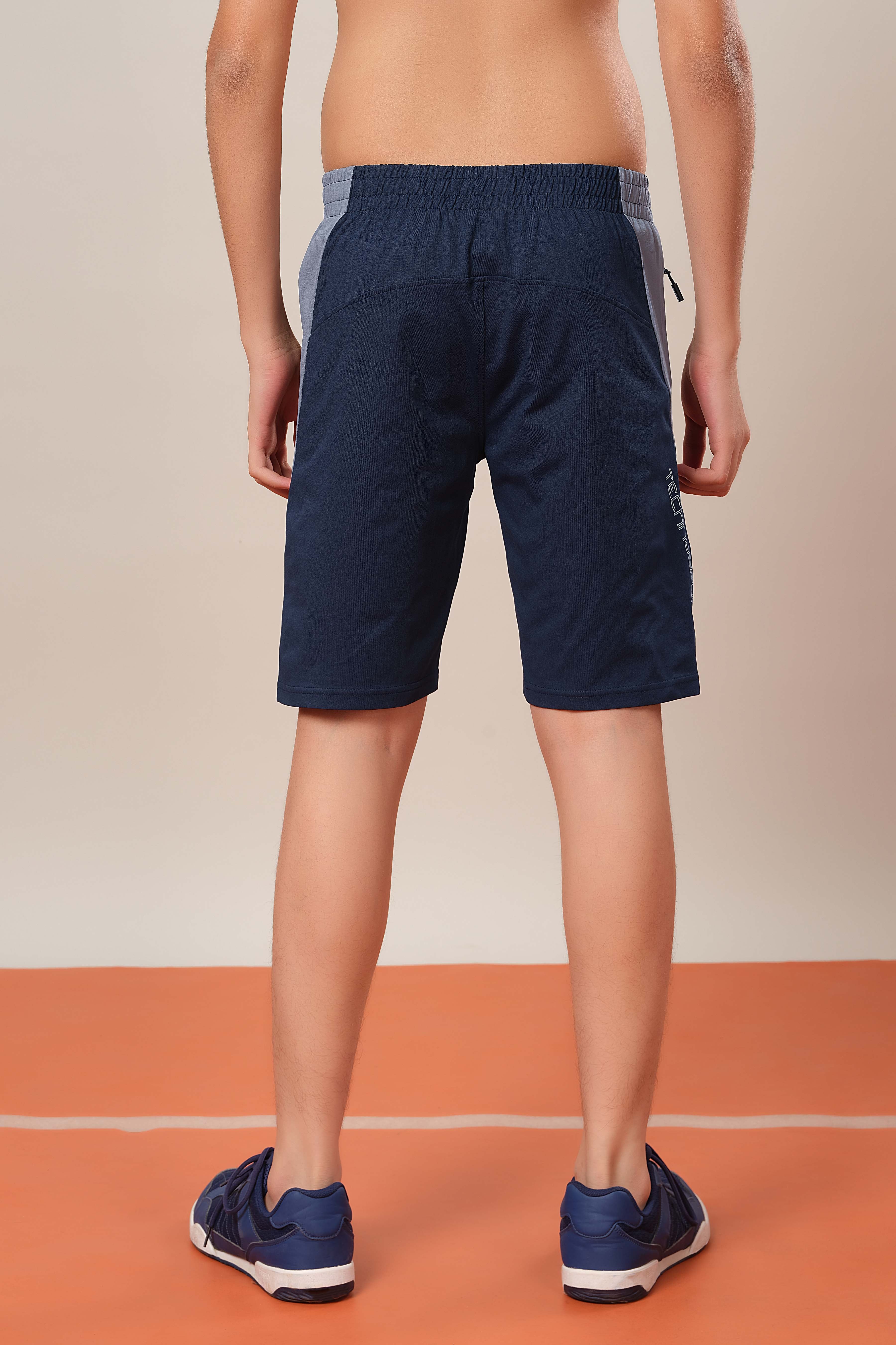 Boys Colorblock Regular Fit Shorts with 4 Way Crispy - Image 3