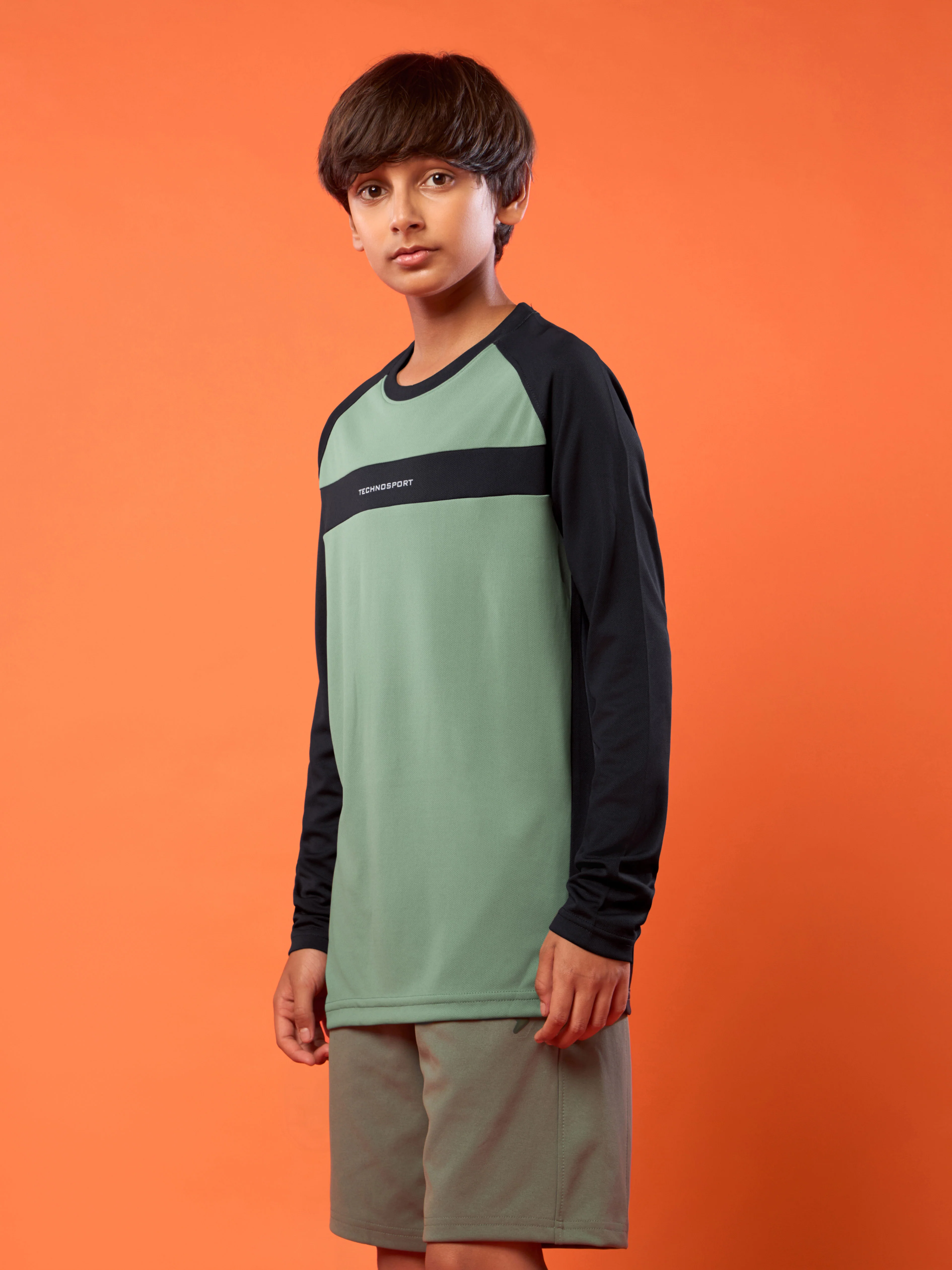 Boys Colorblock Slim Fit Crew Neck T-shirt with TECHNO COOL+ - Image 3