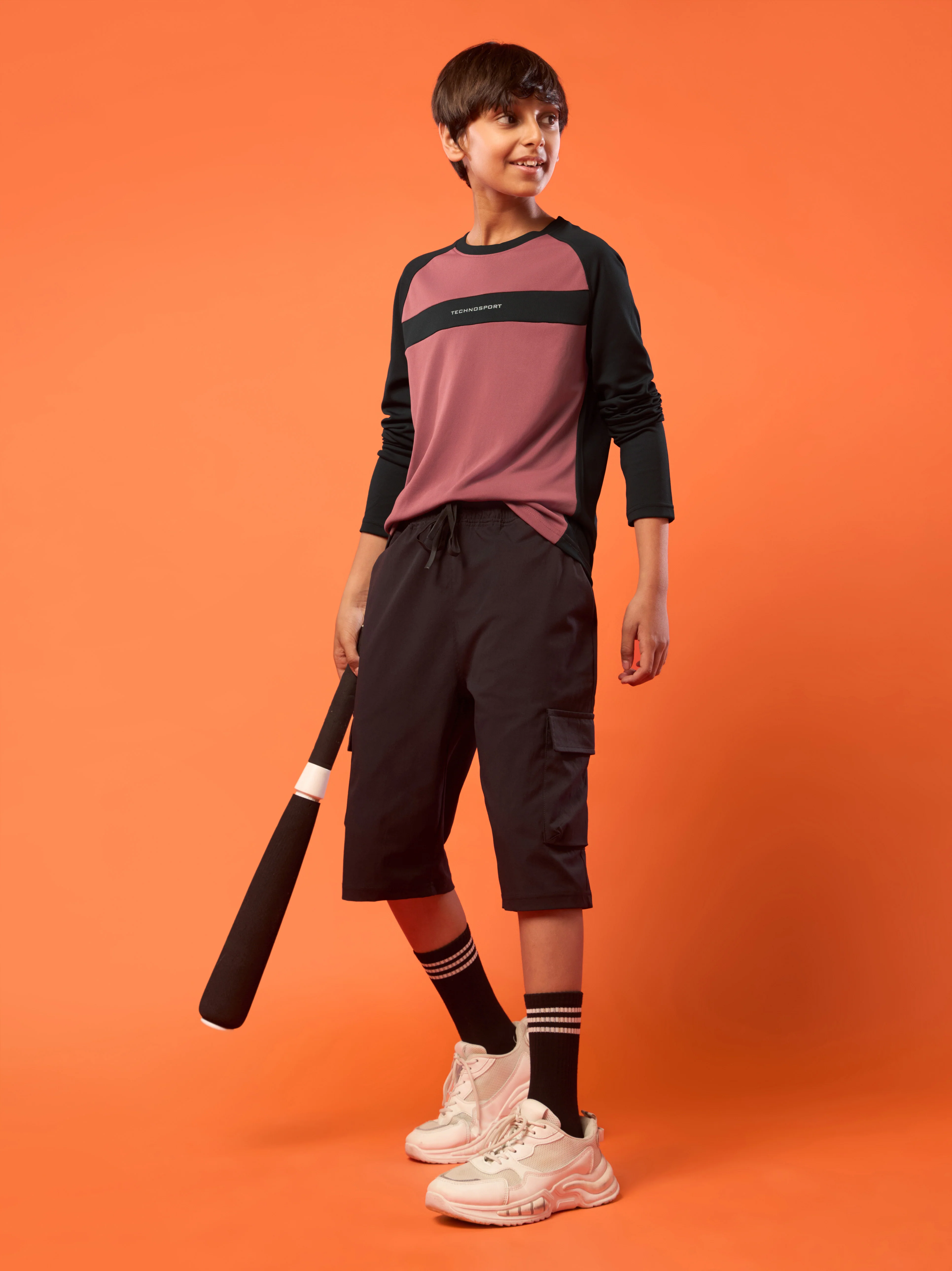 Boys Colorblock Slim Fit Crew Neck T-shirt with TECHNO COOL+ - Image 5