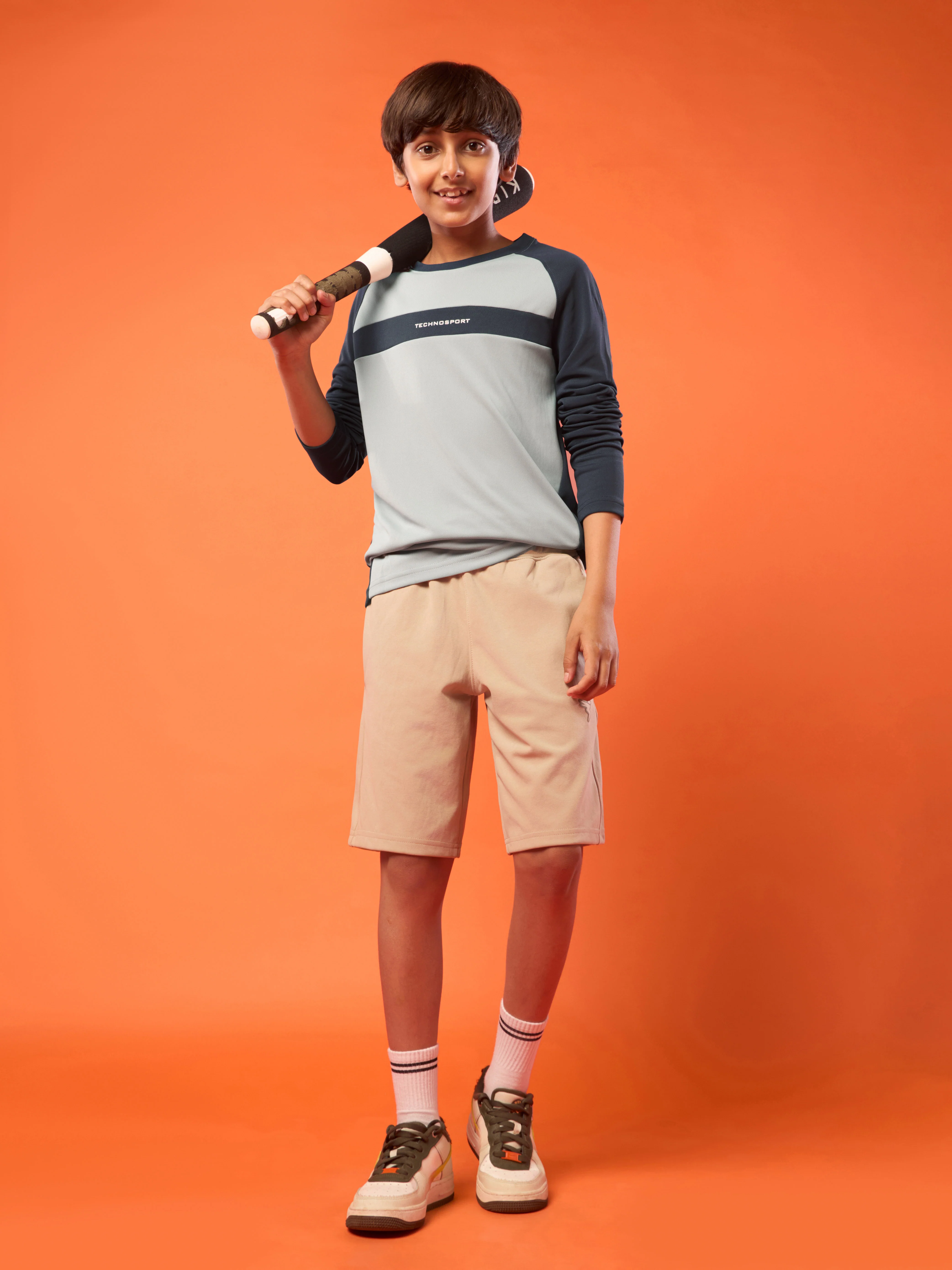 Boys Colorblock Slim Fit Crew Neck T-shirt with TECHNO COOL+ - Image 5