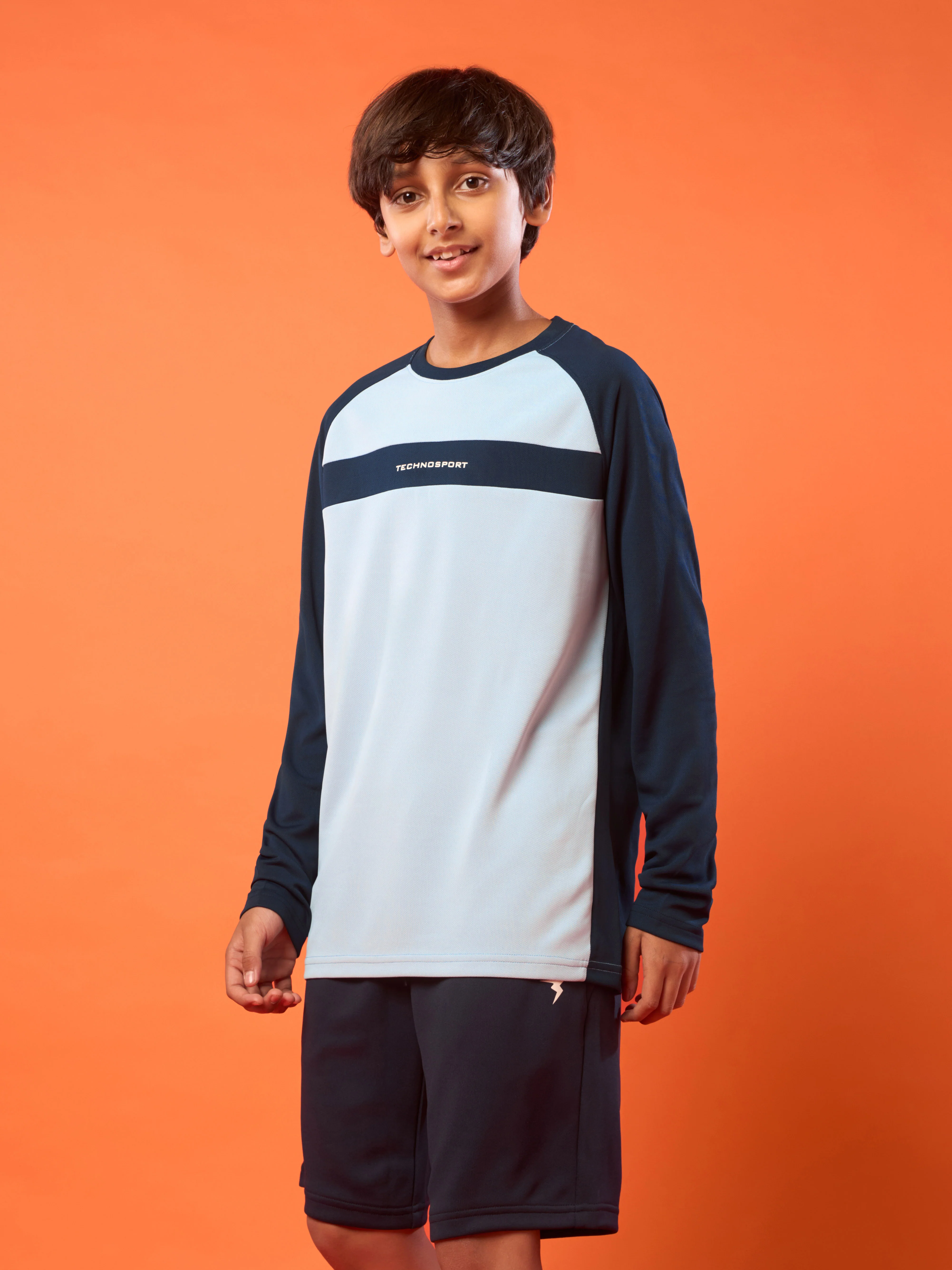 Boys Colorblock Slim Fit Crew Neck T-shirt with TECHNO COOL+ - Image 3