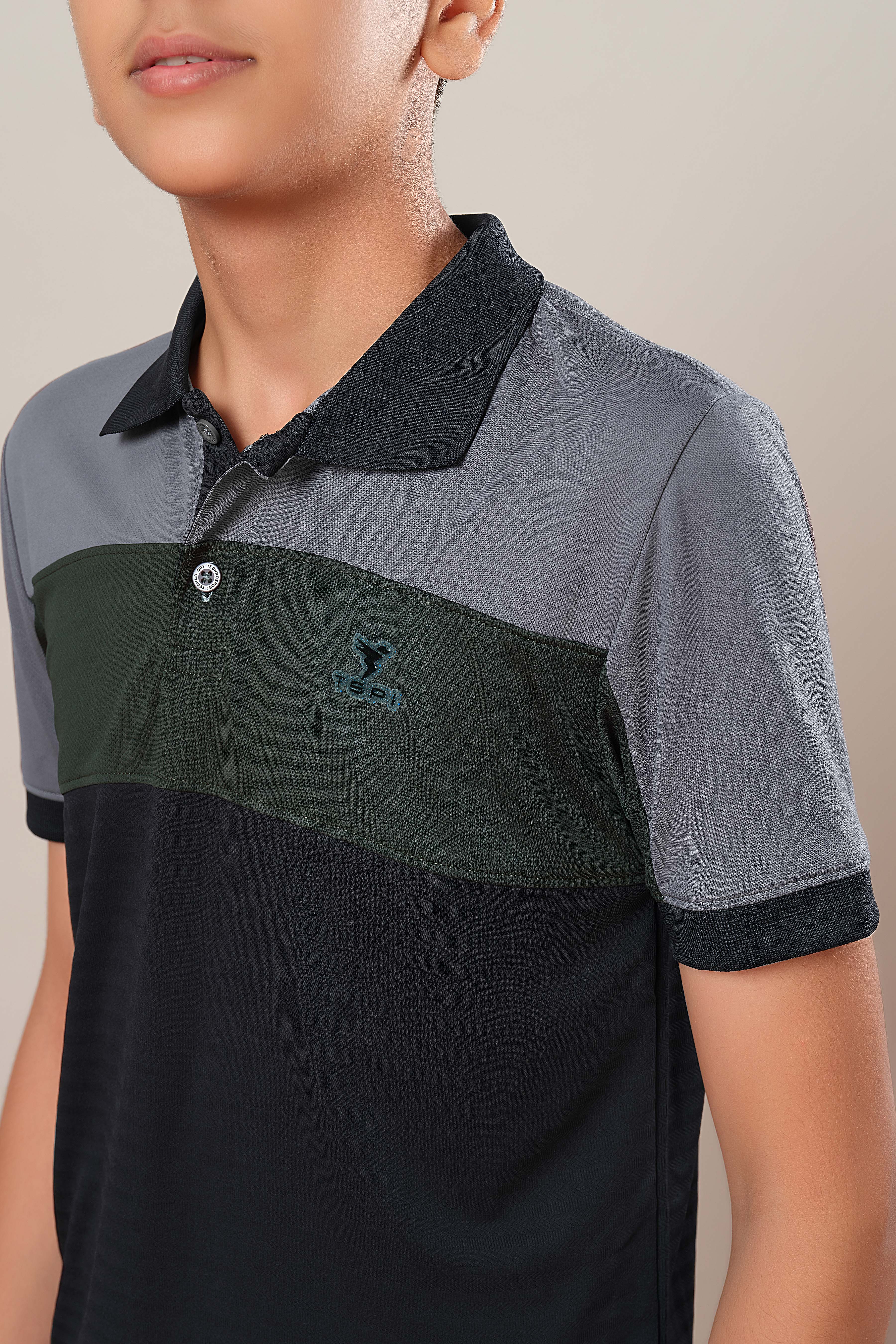 Boys Colorblock Slim Fit Polo Sports T-shirt with TECHNOCOOL+ - Image 6