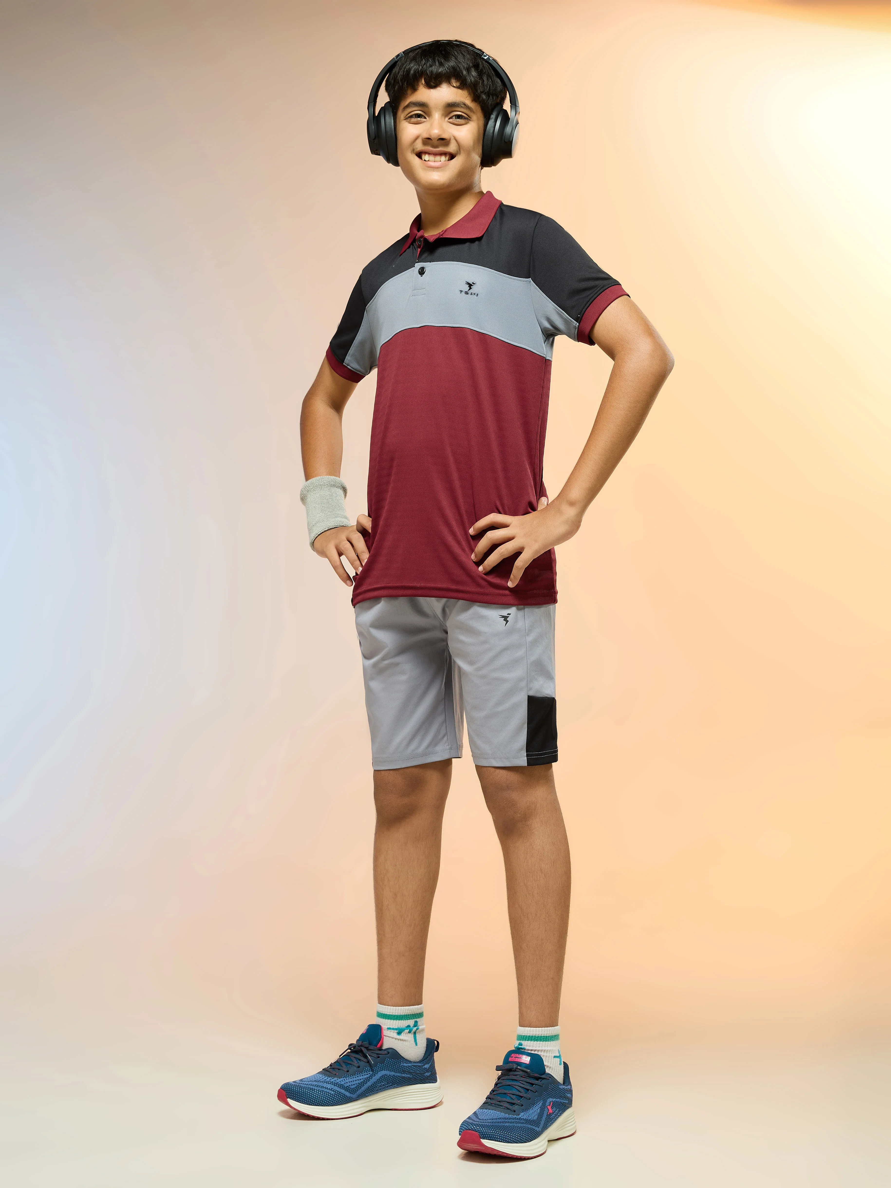Boys Colorblock Slim Fit Polo Sports T-shirt with TECHNOCOOL+ - Image 4