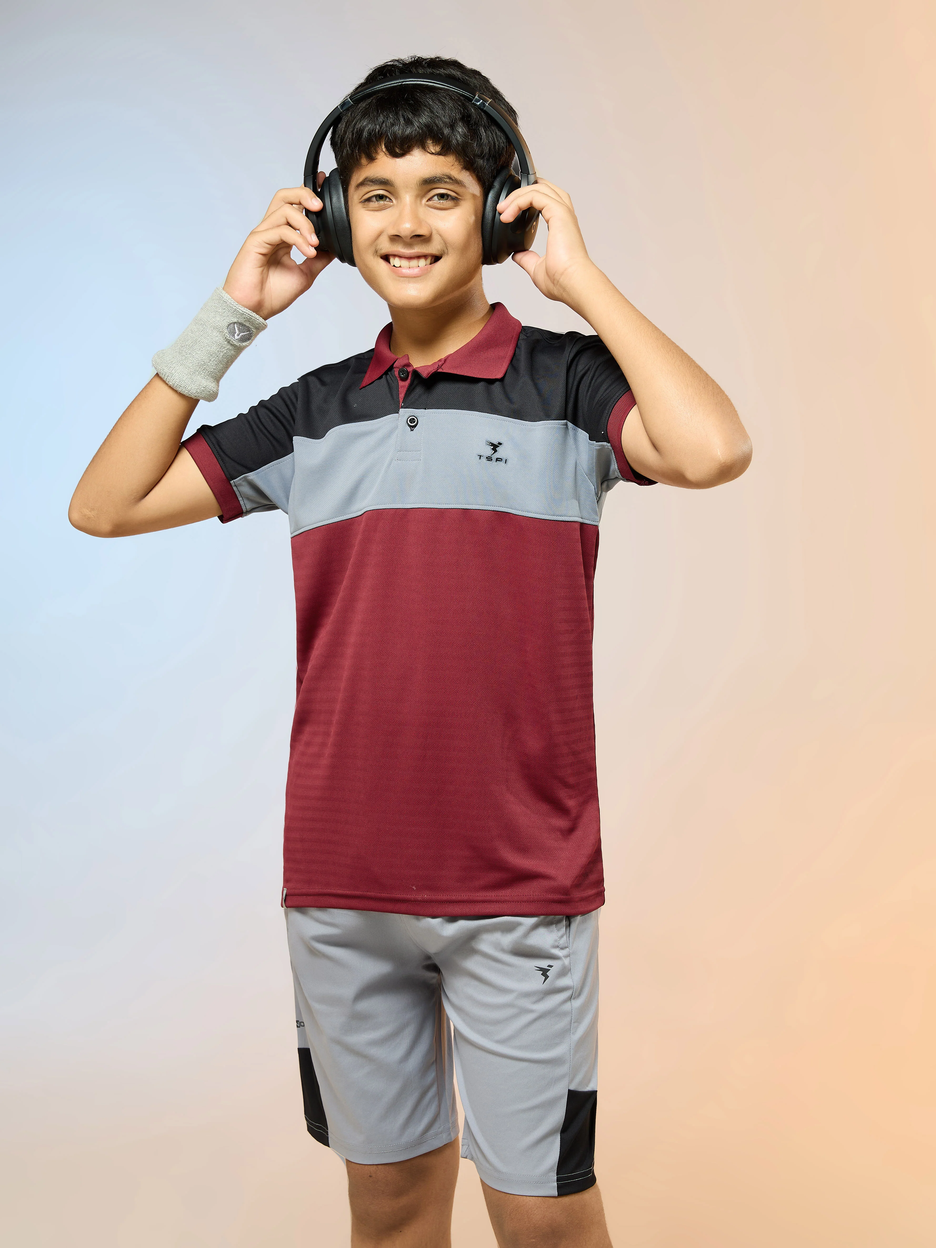 Boys Colorblock Slim Fit Polo Sports T-shirt with TECHNOCOOL+ - Image 5