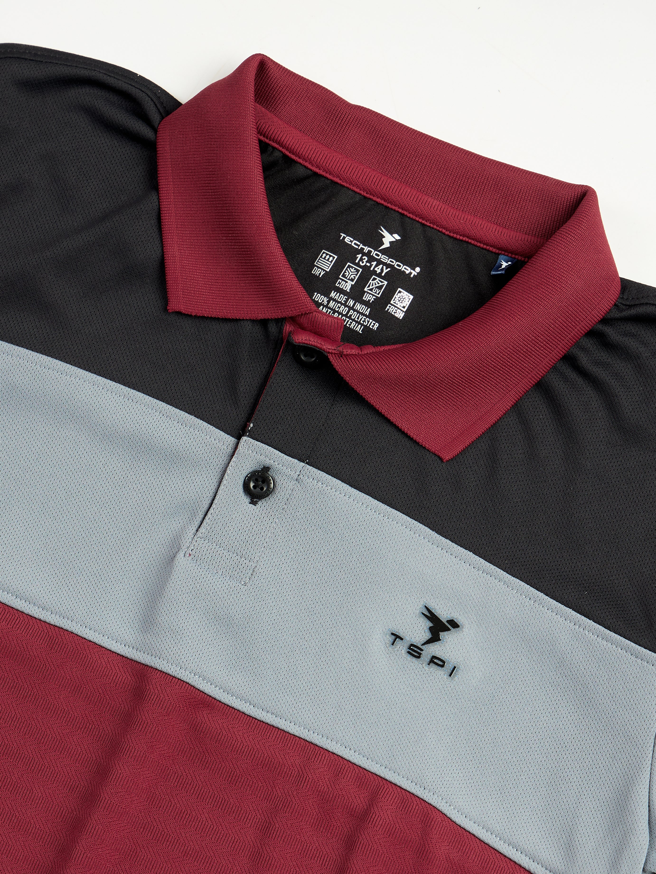 Boys Colorblock Slim Fit Polo Sports T-shirt with TECHNOCOOL+ - Image 7