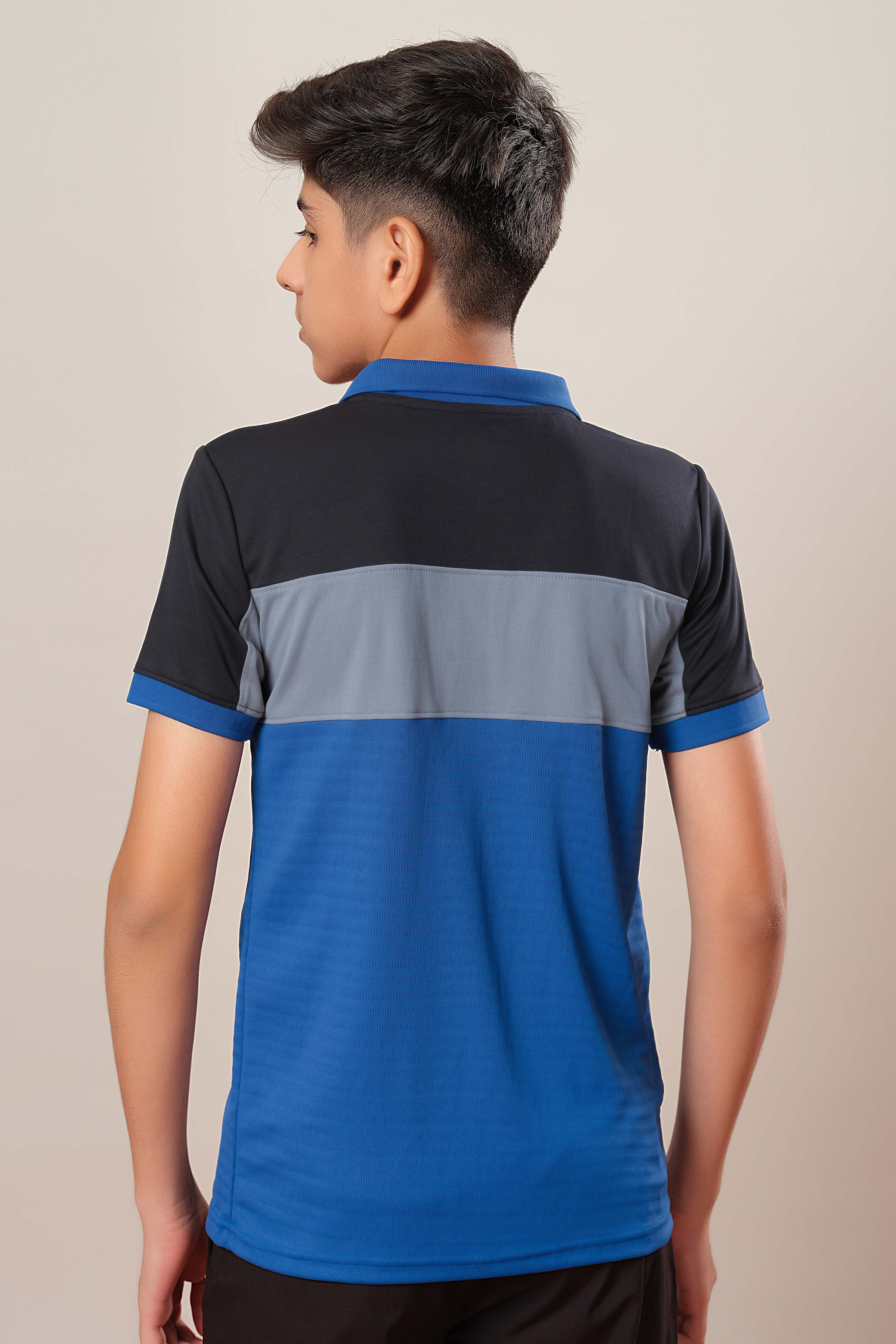 Boys Colorblock Slim Fit Polo Sports T-shirt with TECHNOCOOL+ - Image 3