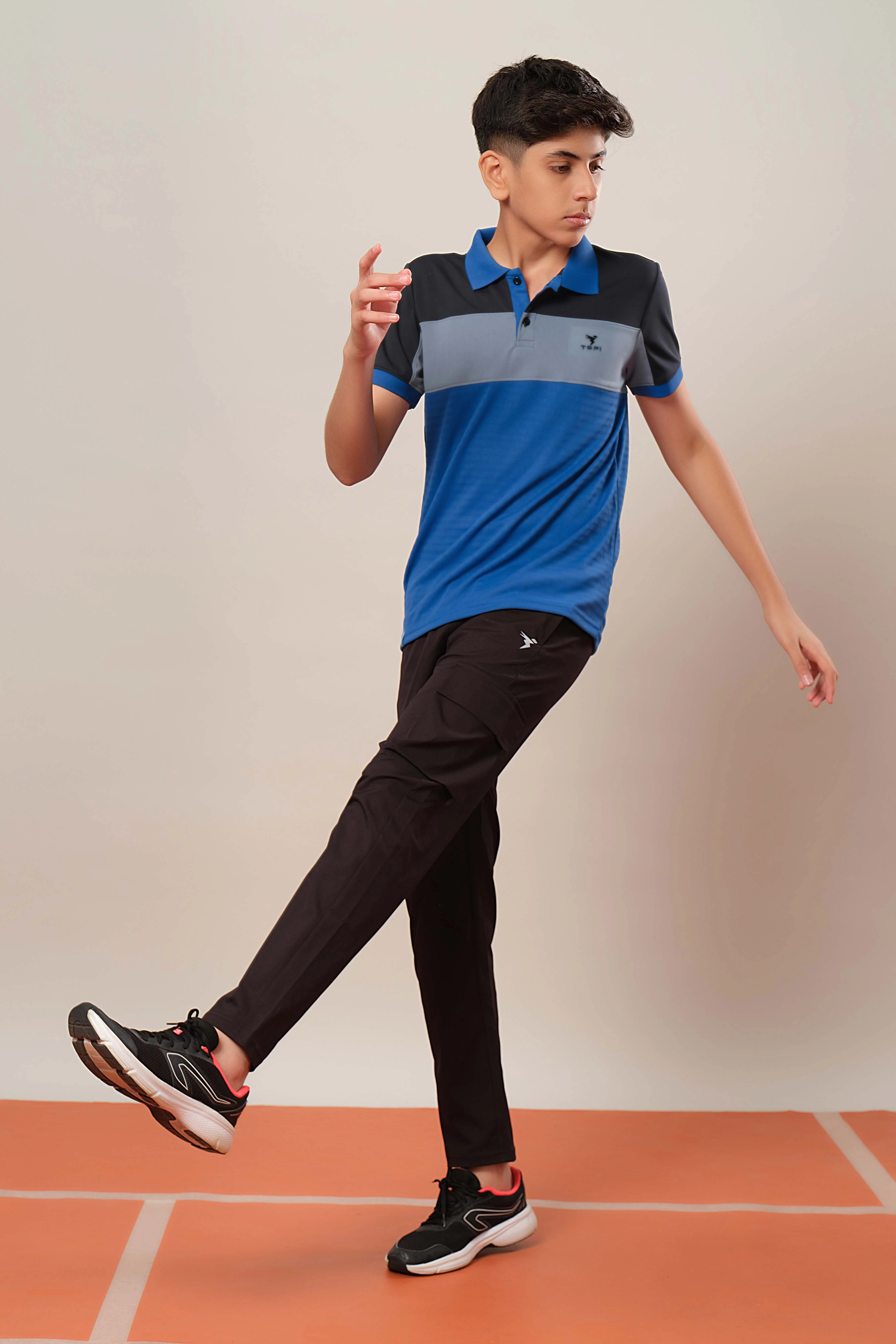 Boys Colorblock Slim Fit Polo Sports T-shirt with TECHNOCOOL+ - Image 5