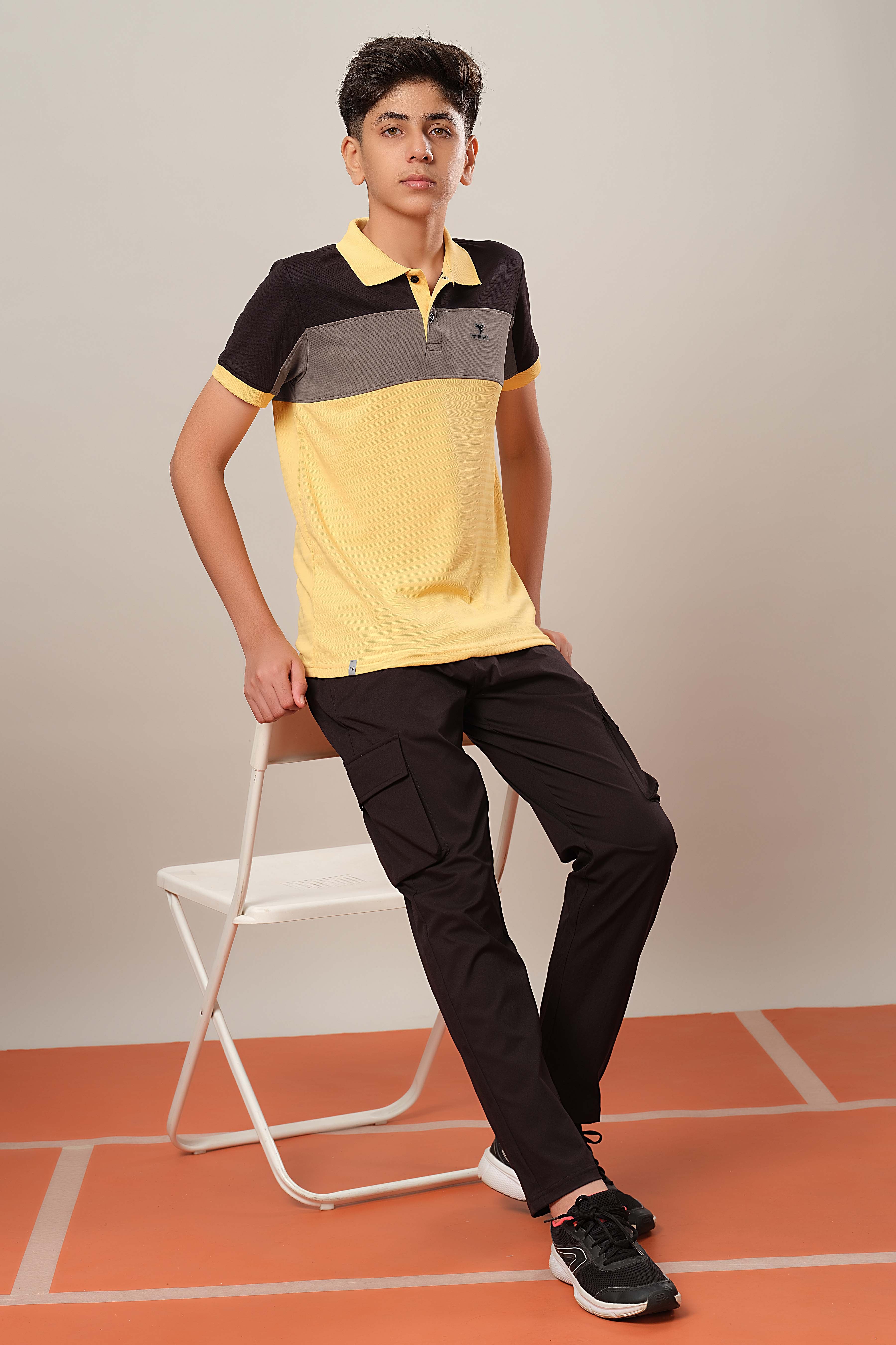 Boys Colorblock Slim Fit Polo Sports T-shirt with TECHNOCOOL+ - Image 4