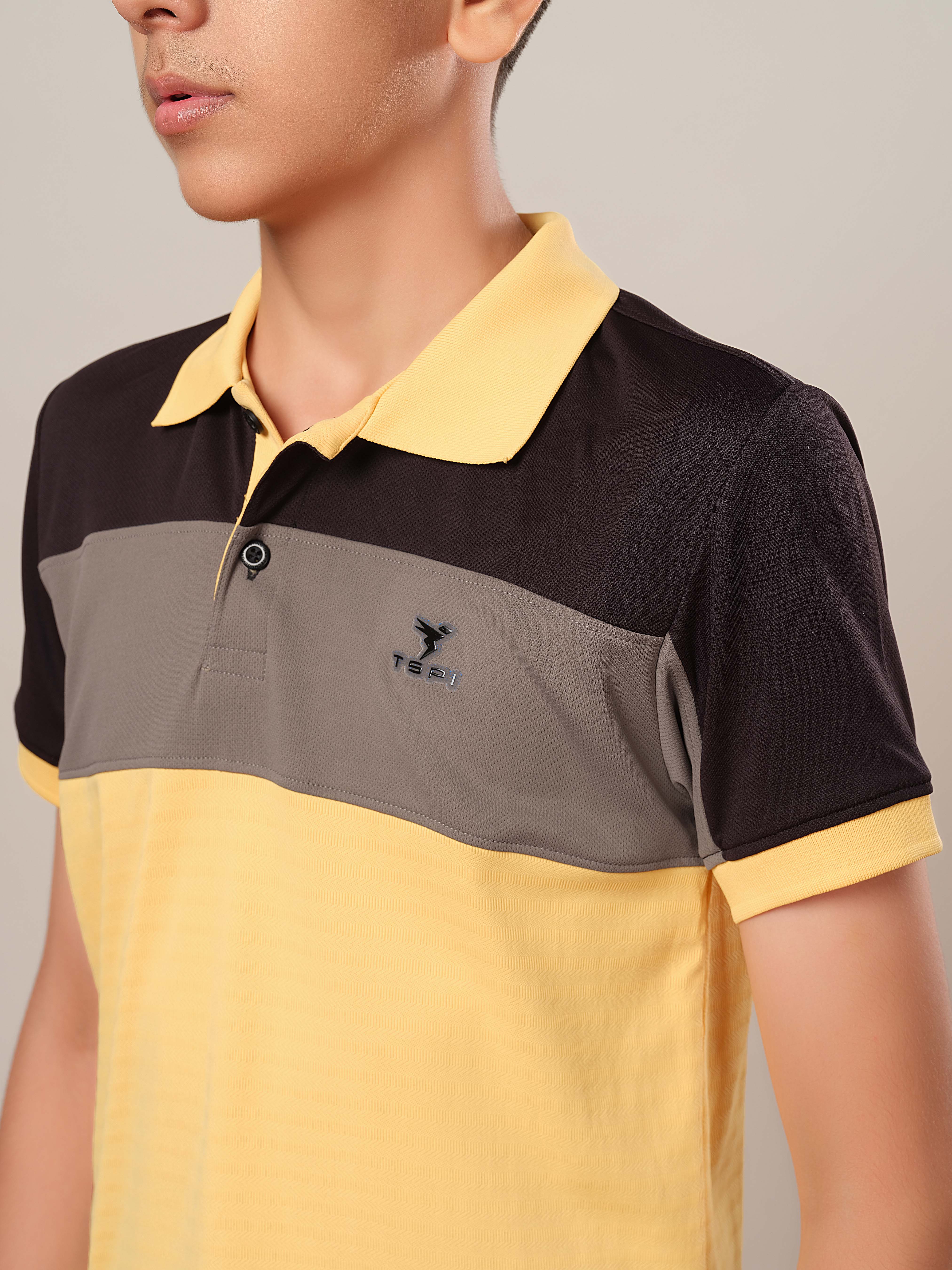 Boys Colorblock Slim Fit Polo Sports T-shirt with TECHNOCOOL+ - Image 5