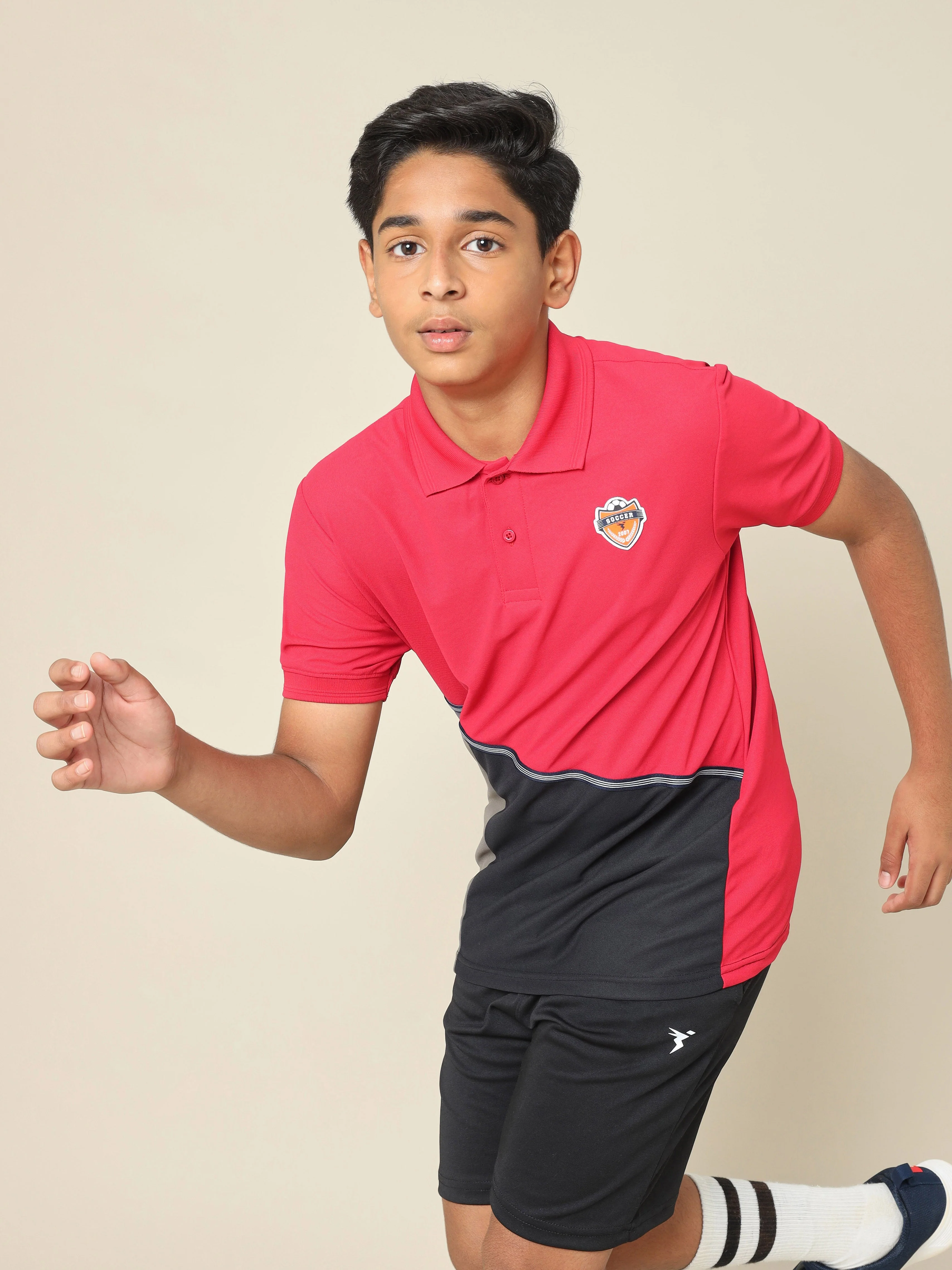Boys Colorblock Slim Fit Polo T-shirt with MATPIQ - Image 5