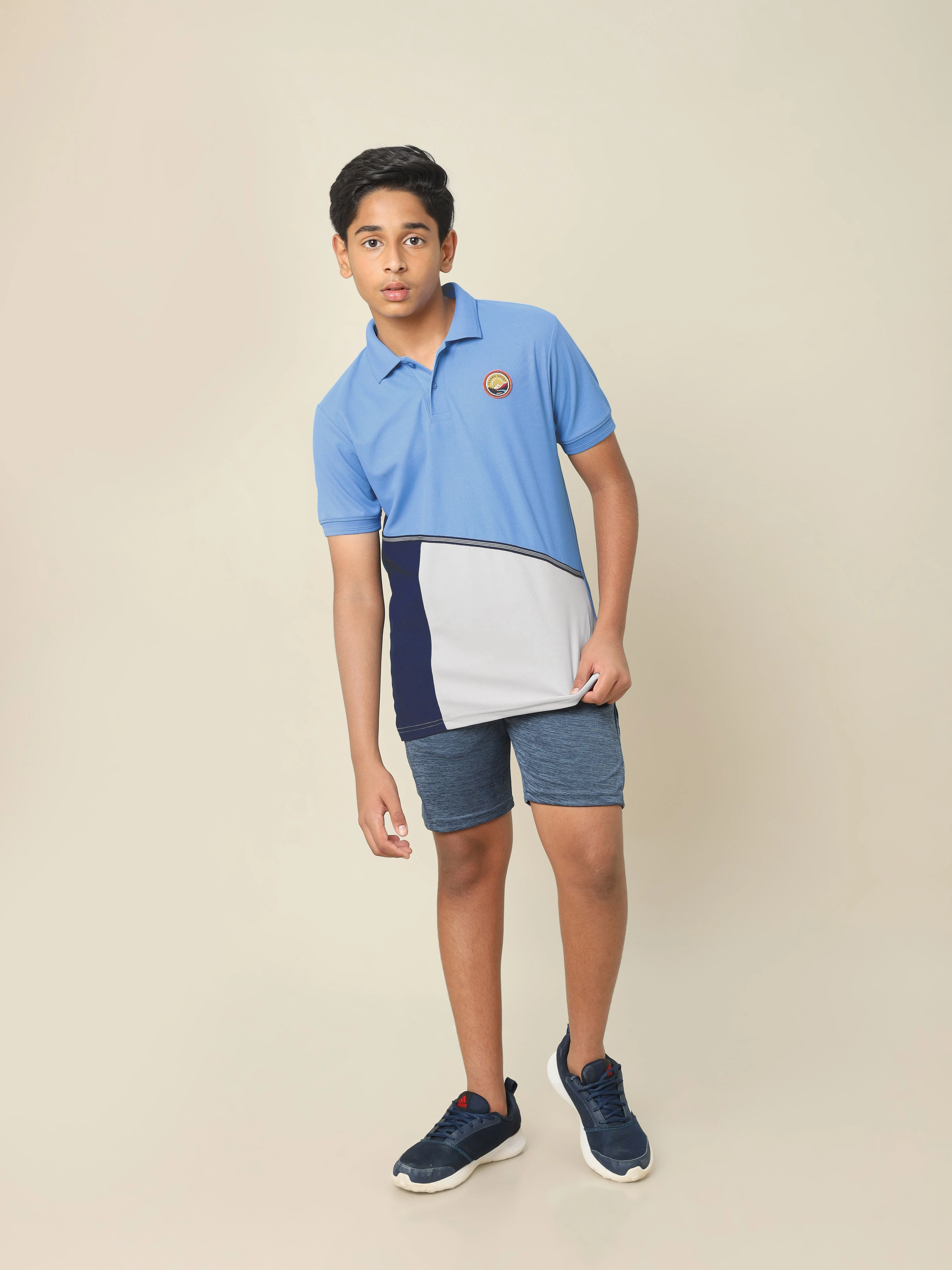 Boys Colorblock Slim Fit Polo T-shirt with MATPIQ - Image 4