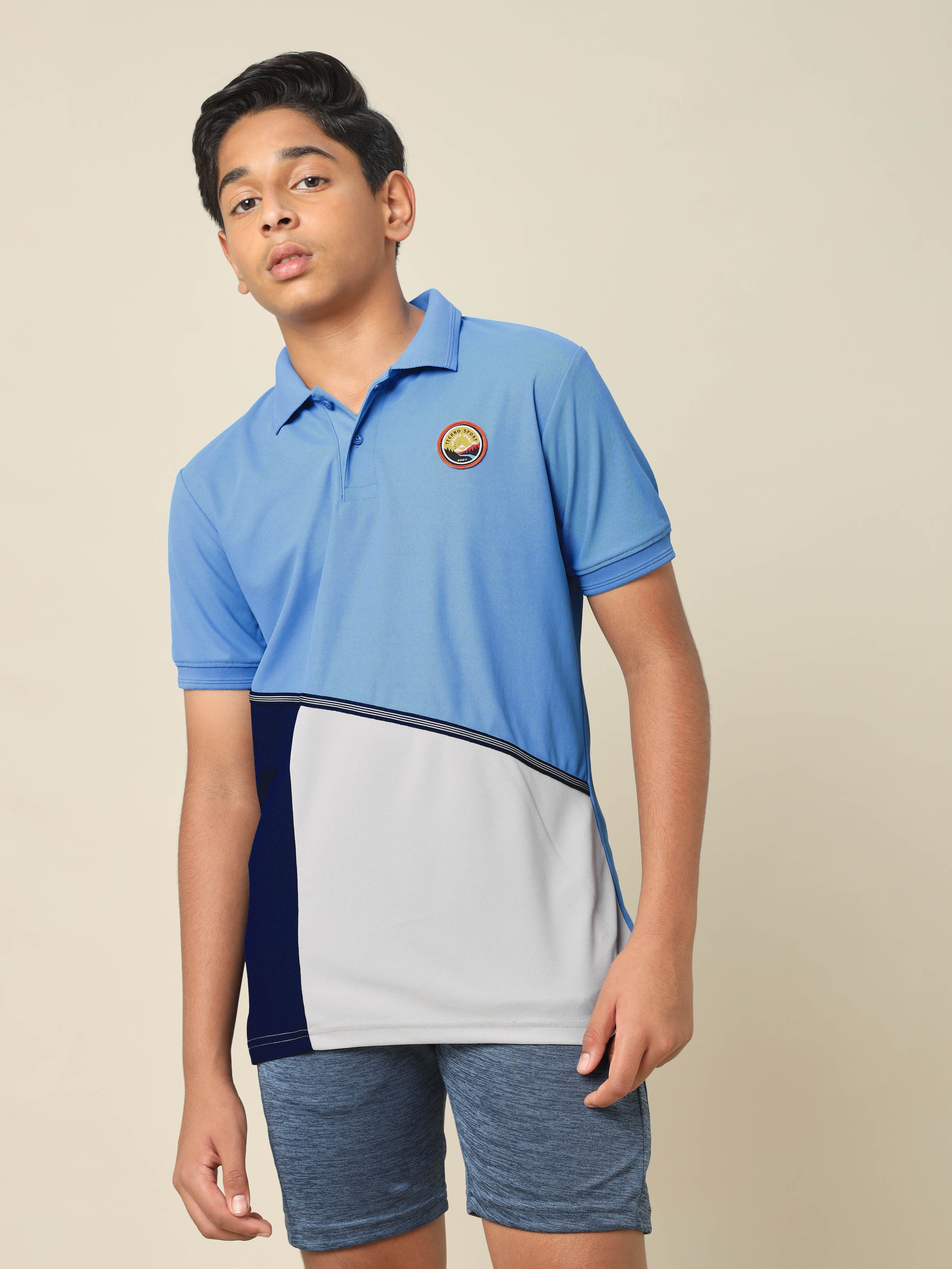 Boys Colorblock Slim Fit Polo T-shirt with MATPIQ - Image 5