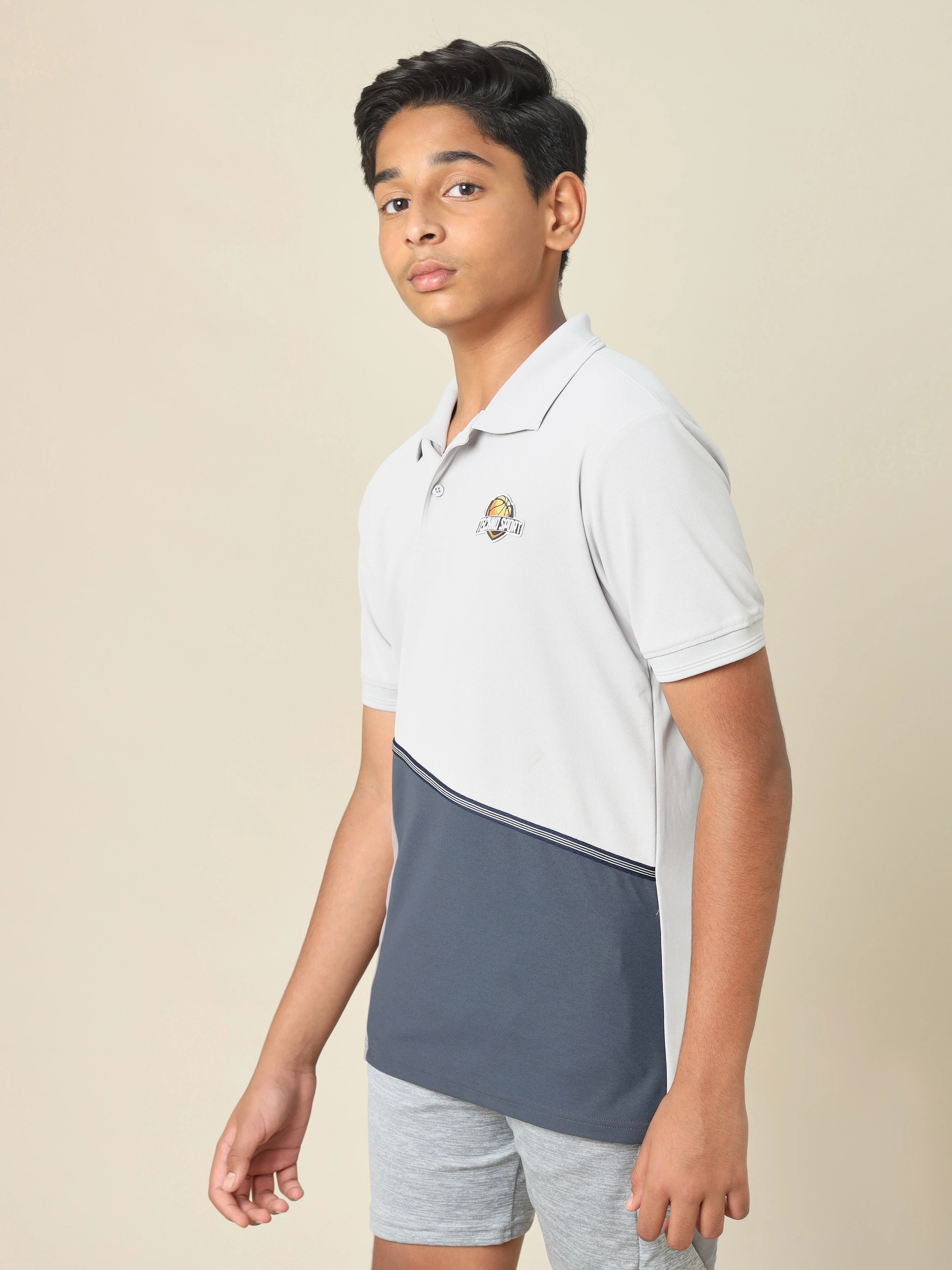 Boys Colorblock Slim Fit Polo T-shirt with MATPIQ - Image 4