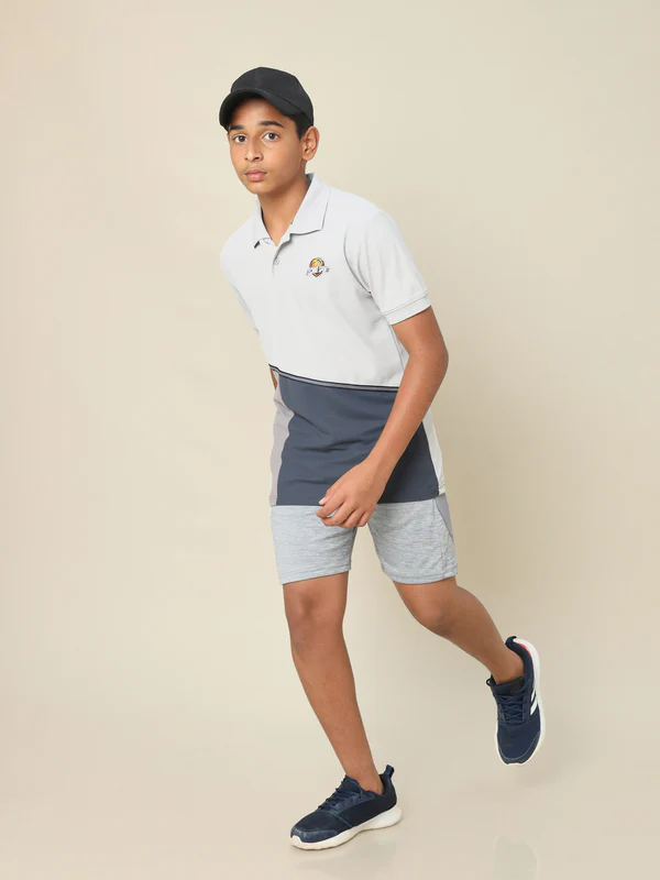 Boys Colorblock Slim Fit Polo T-shirt with MATPIQ - Image 5