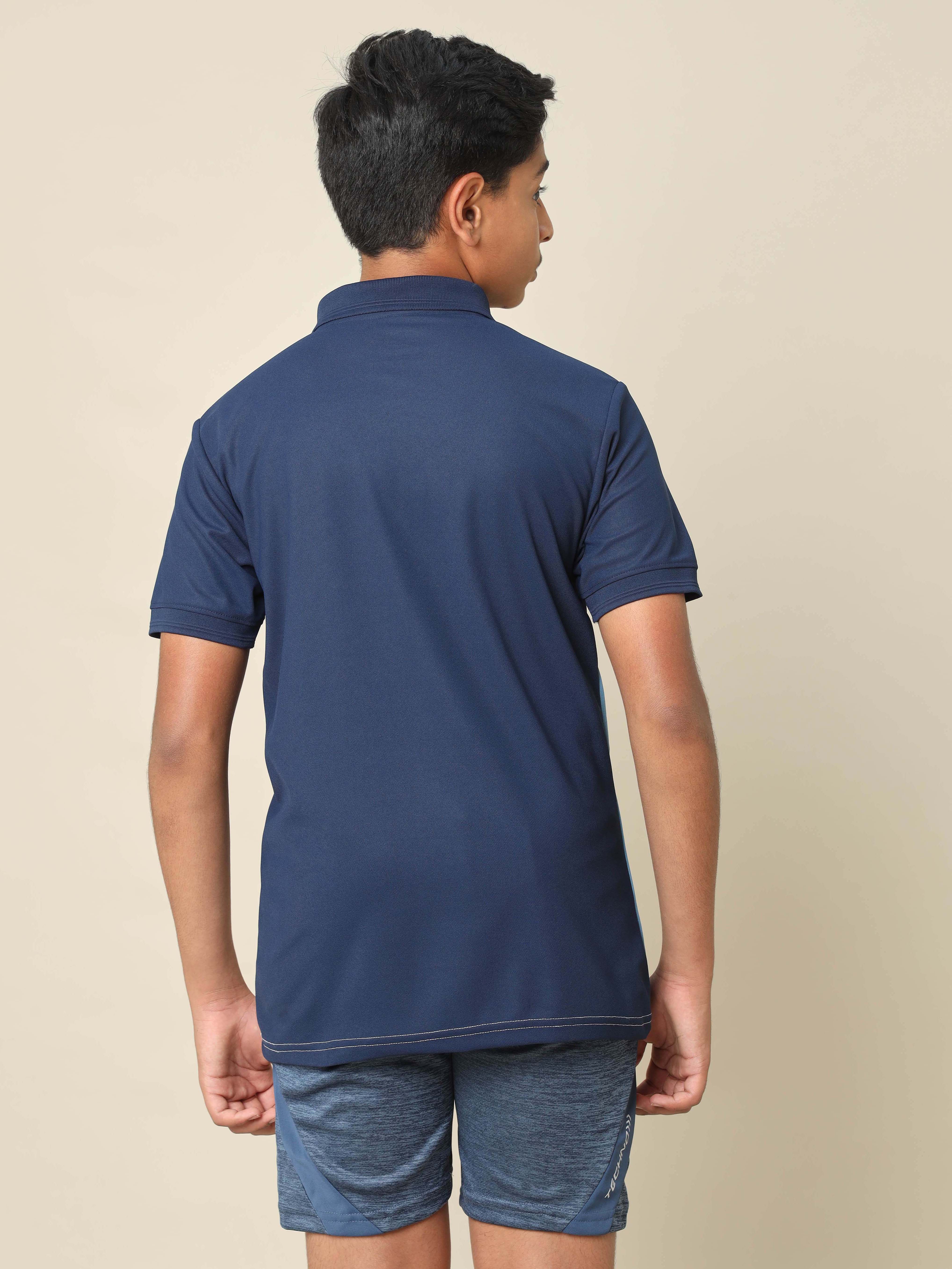 Boys Colorblock Slim Fit Polo T-shirt with MATPIQ - Image 3