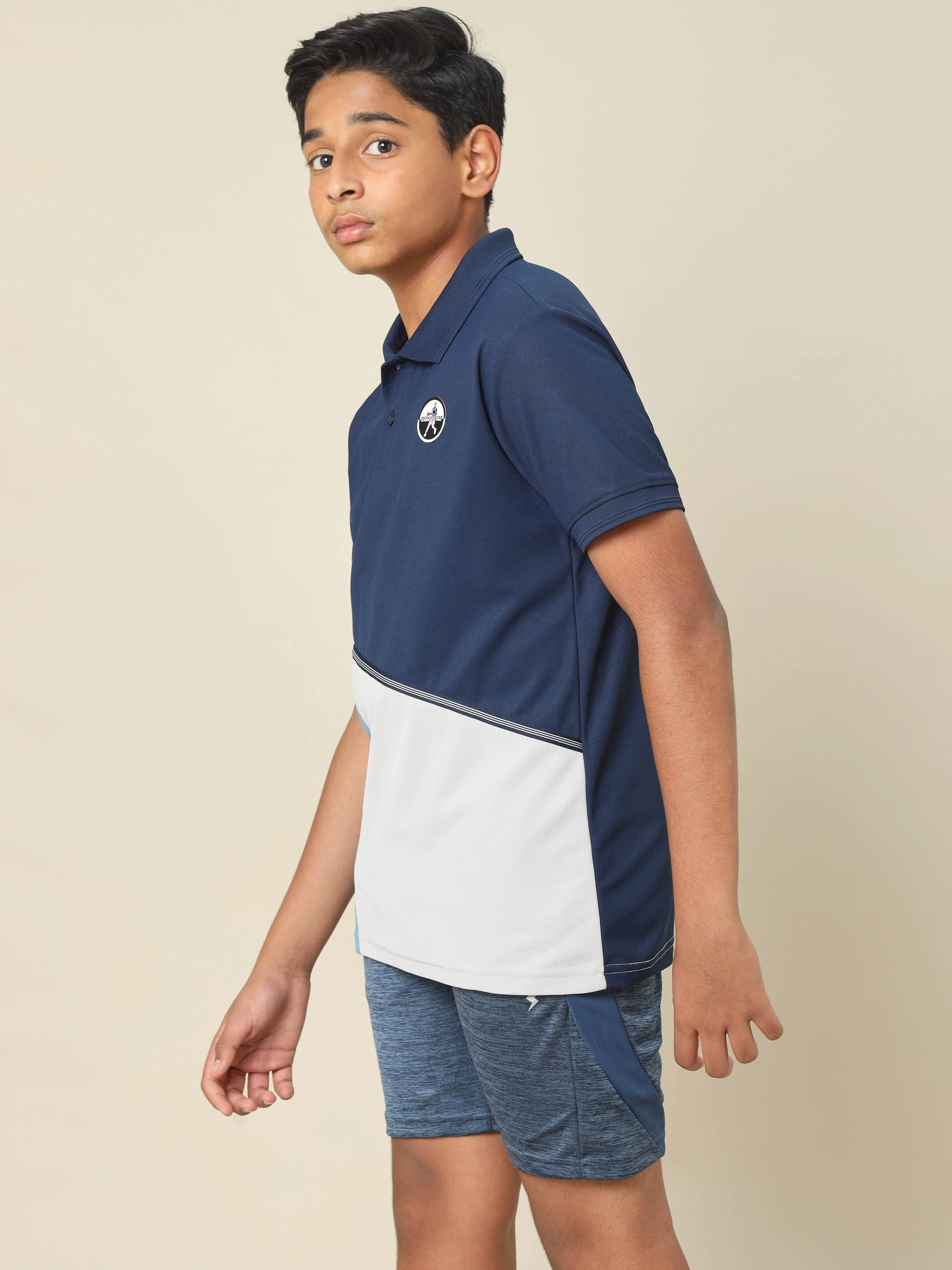 Boys Colorblock Slim Fit Polo T-shirt with MATPIQ - Image 4