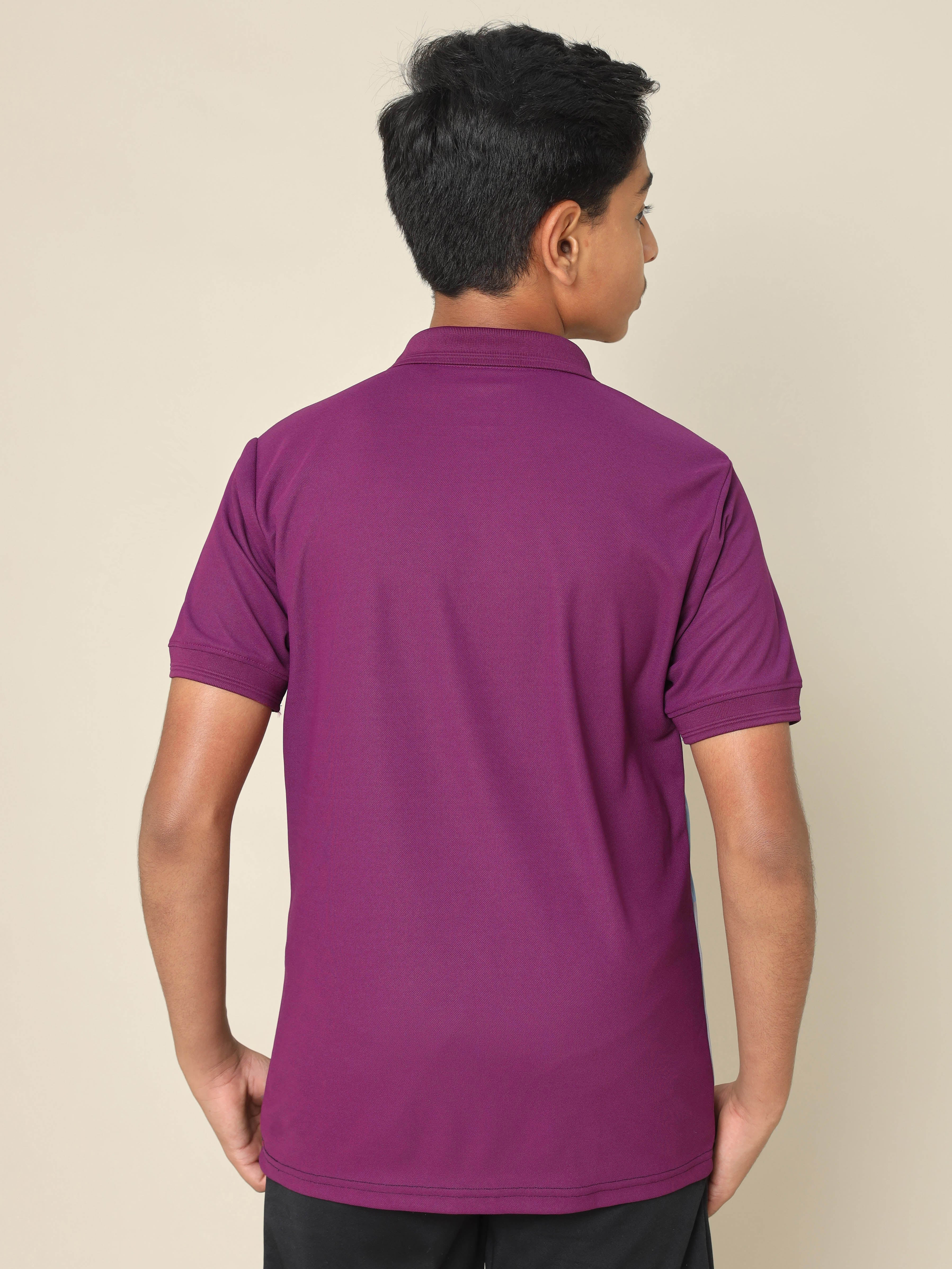 Boys Colorblock Slim Fit Polo T-shirt with MATPIQ - Image 3