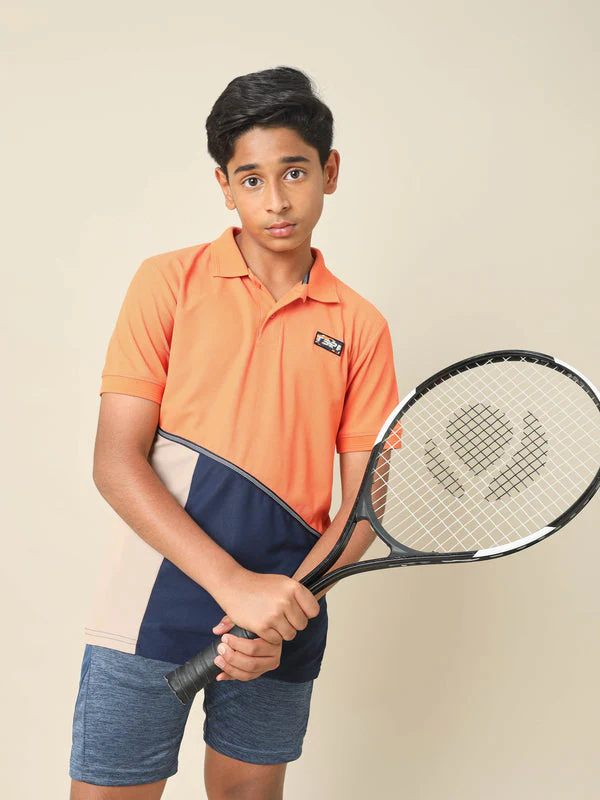 Boys Colorblock Slim Fit Polo T-shirt with MATPIQ - Image 2
