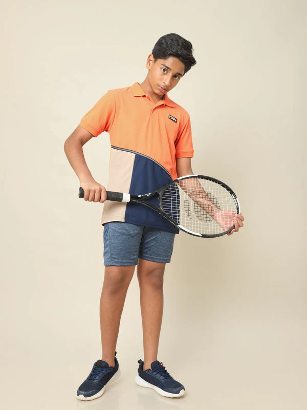 Boys Colorblock Slim Fit Polo T-shirt with MATPIQ - Image 5