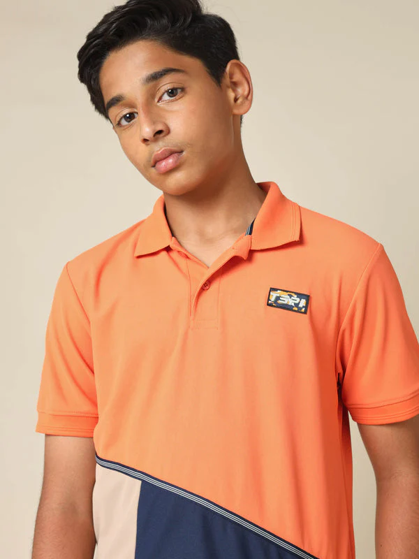 Boys Colorblock Slim Fit Polo T-shirt with MATPIQ - Image 6