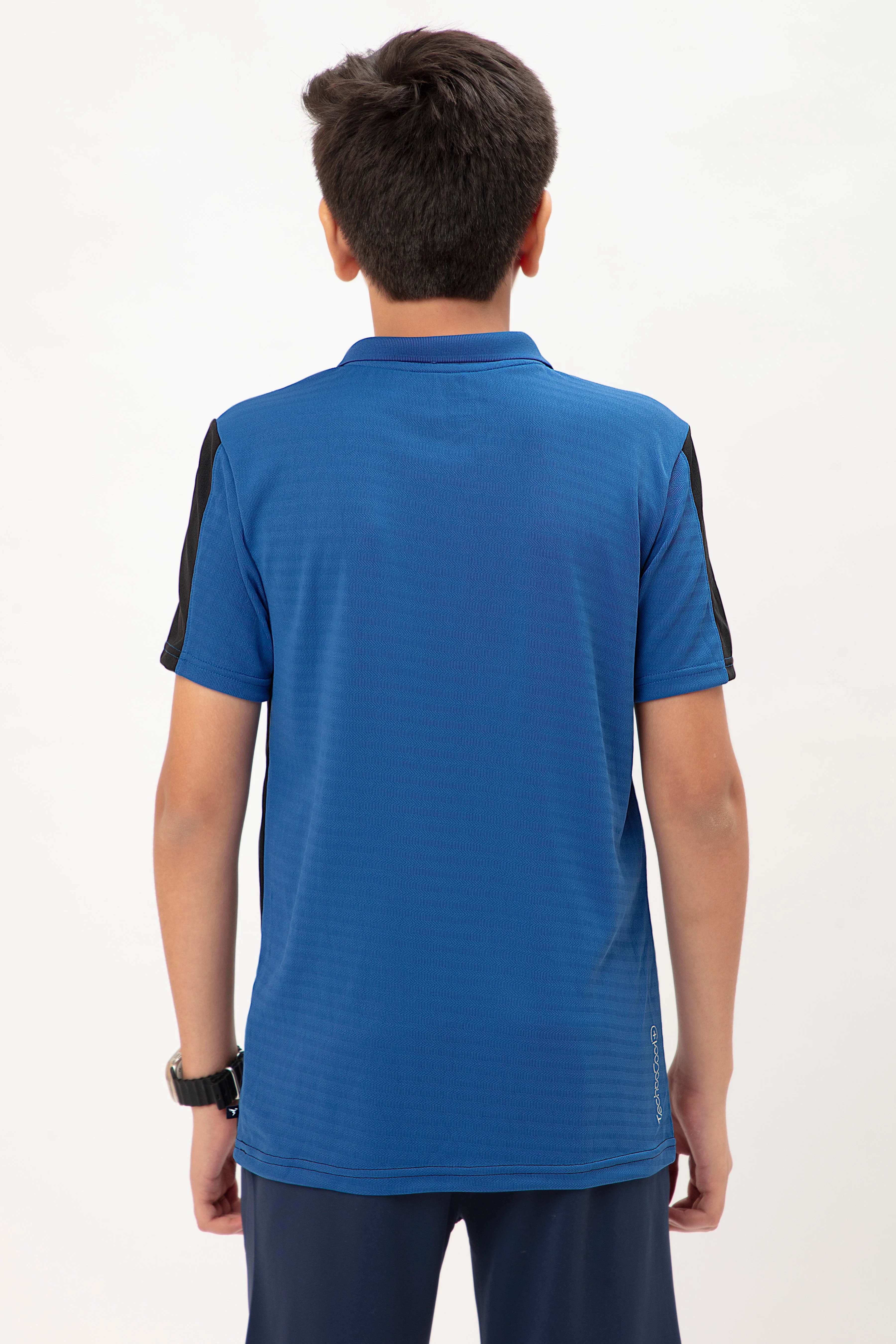 Boys Colorblock Slim Fit Polo T-shirt with TECHNO COOL+ - Image 2