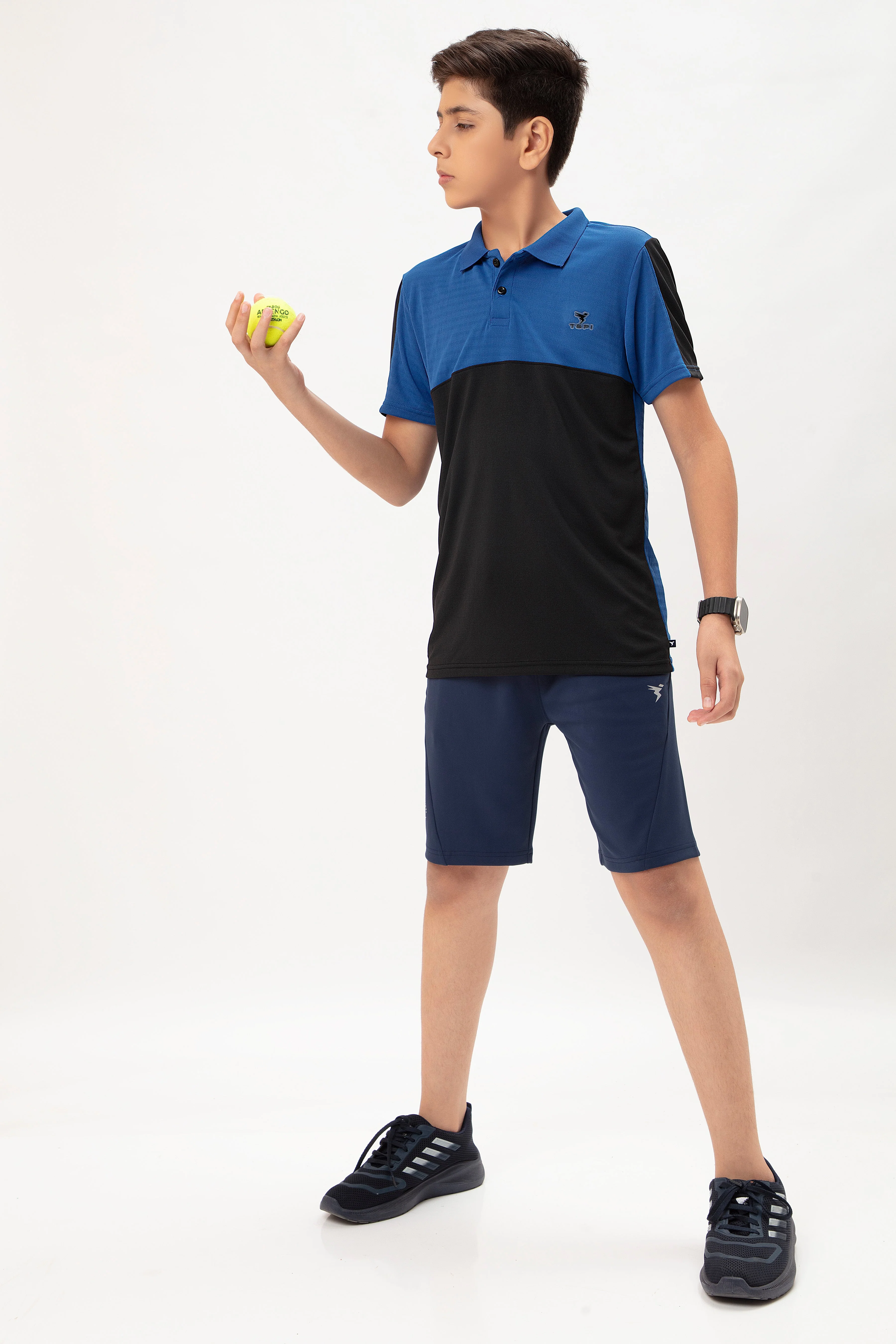 Boys Colorblock Slim Fit Polo T-shirt with TECHNO COOL+ - Image 4