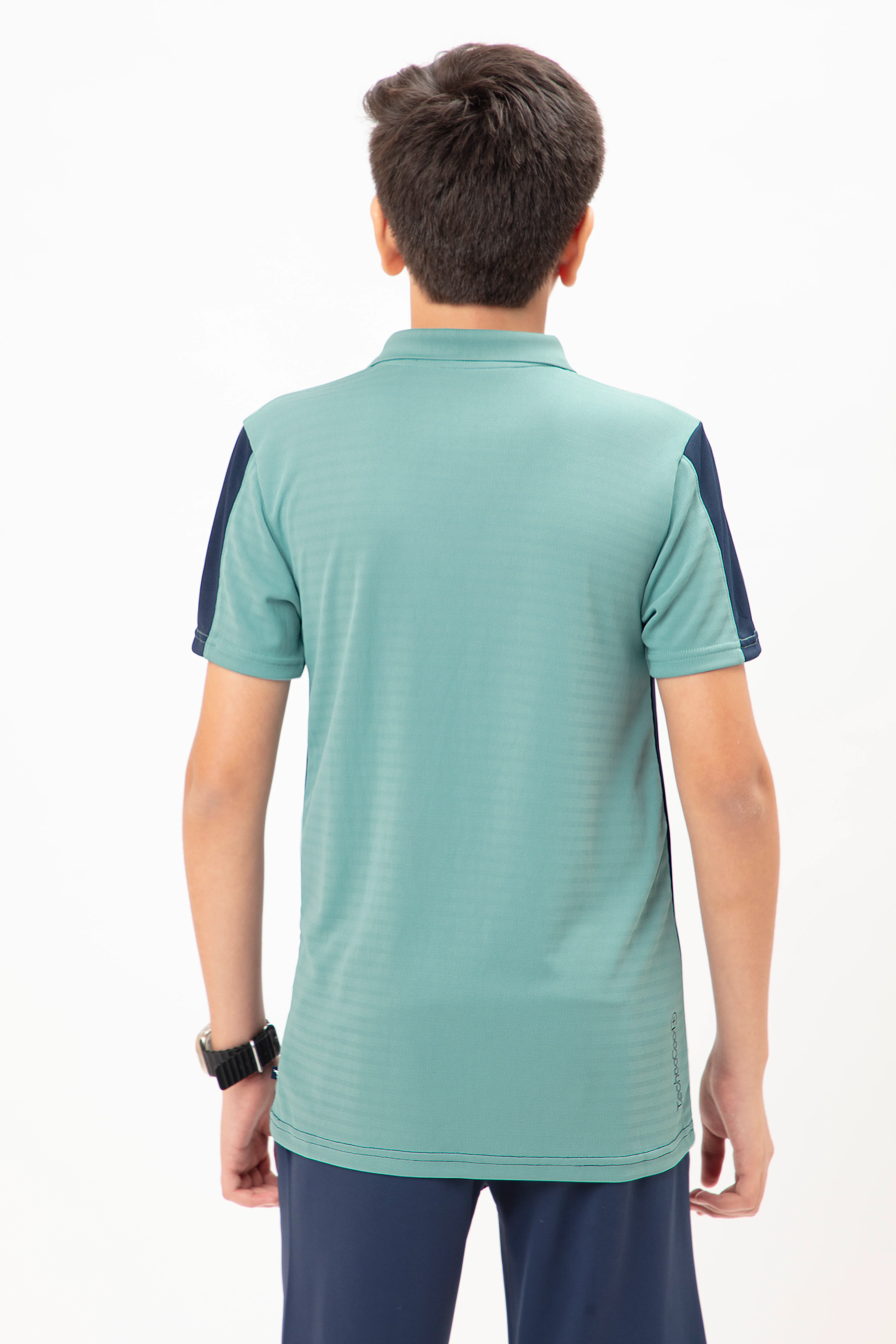 Boys Colorblock Slim Fit Polo T-shirt with TECHNO COOL+ - Image 2