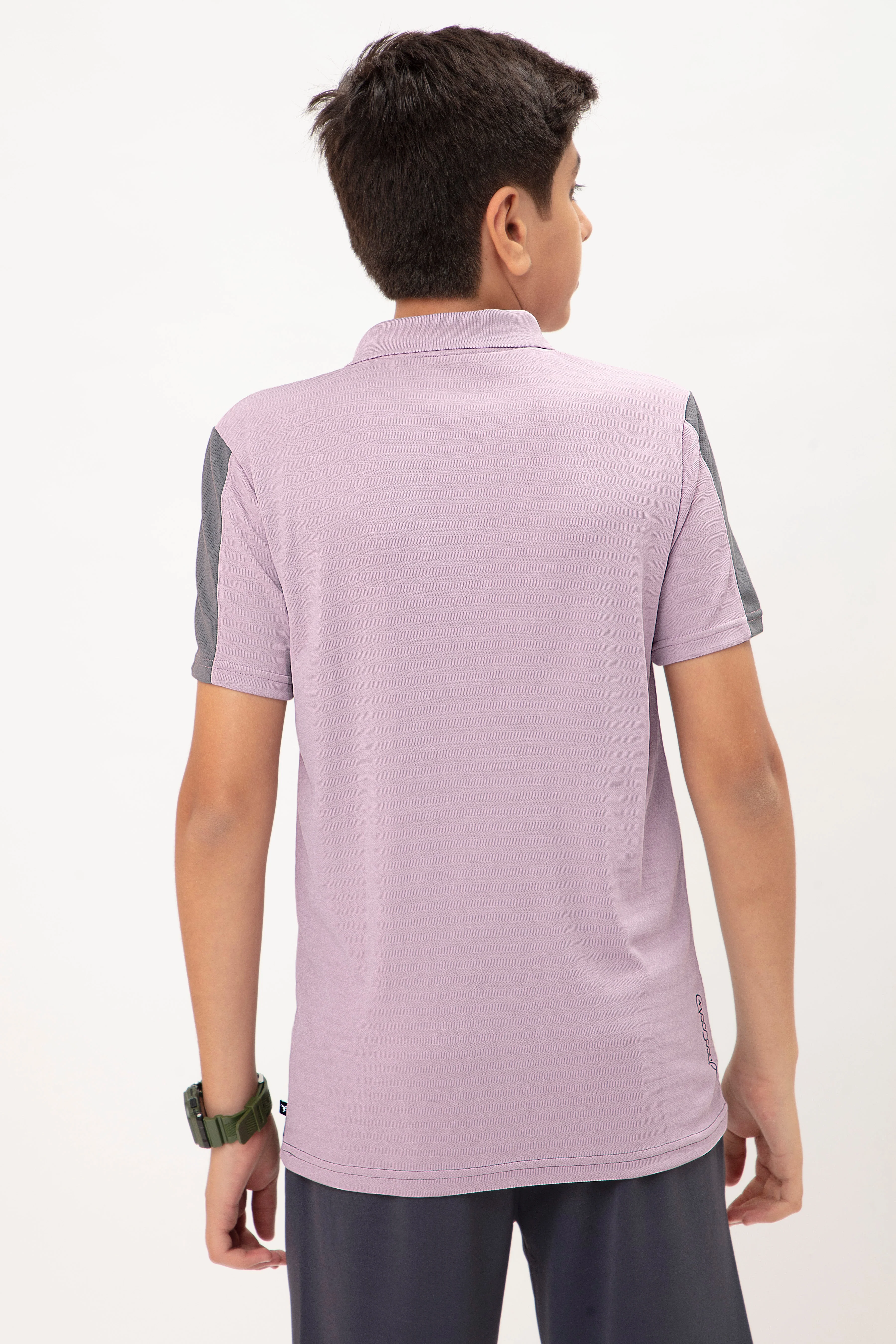 Boys Colorblock Slim Fit Polo T-shirt with TECHNO COOL+ - Image 3