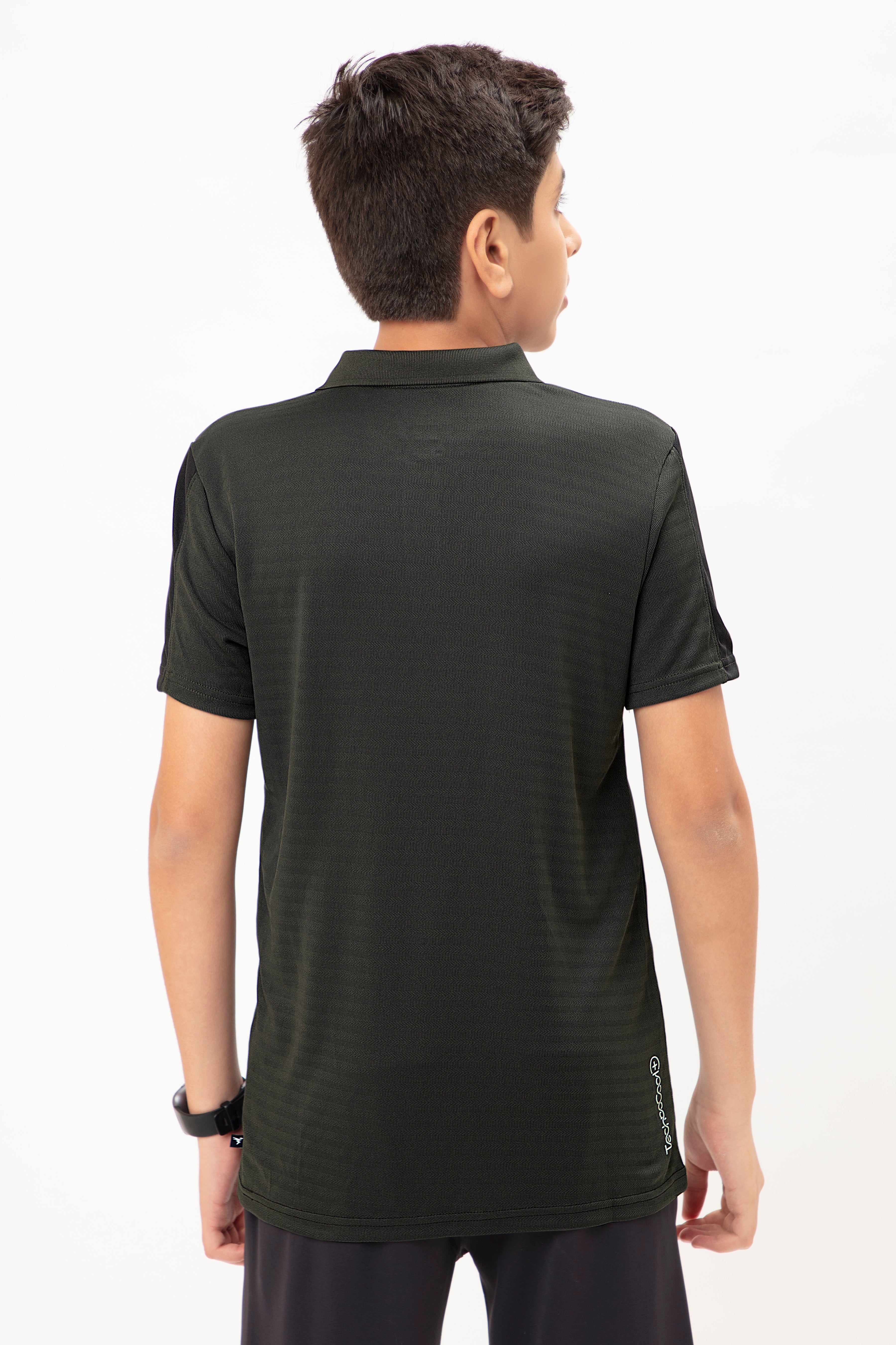 Boys Colorblock Slim Fit Polo T-shirt with TECHNO COOL+ - Image 2