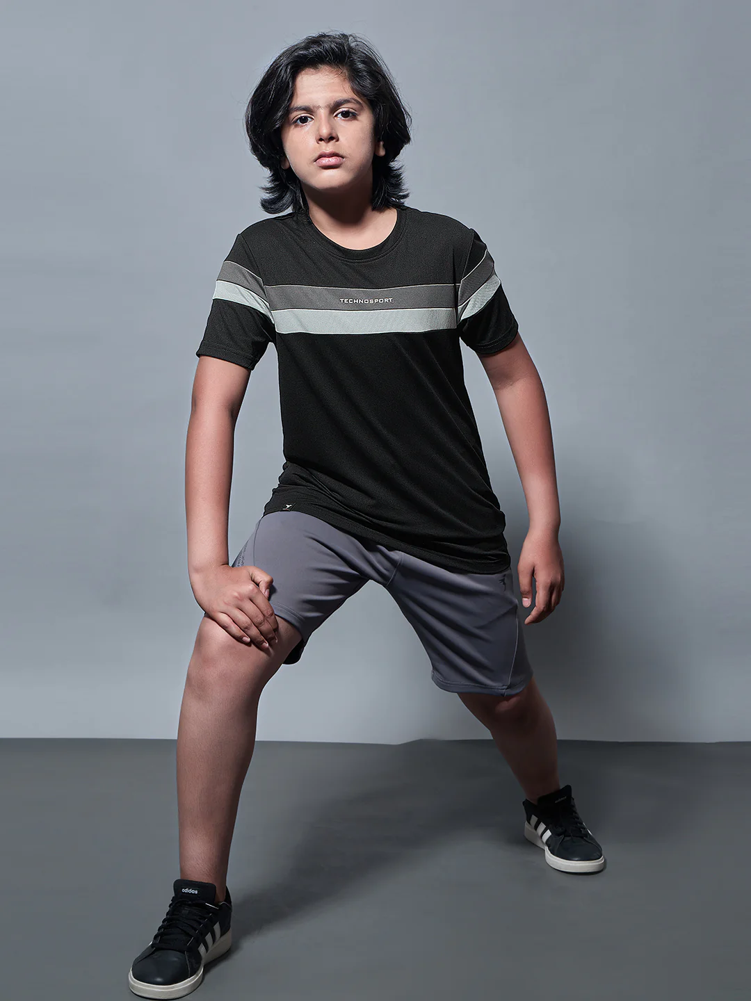 Boys Colorblock Slim Fit Round Neck Sports T-shirt with TECHNO DRY - Image 6