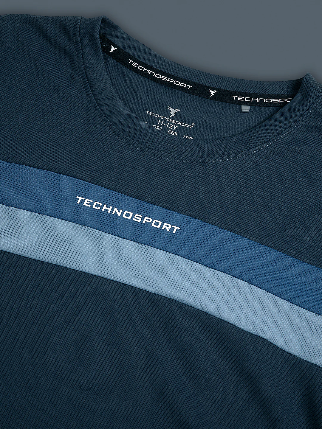 Boys Colorblock Slim Fit Round Neck Sports T-shirt with TECHNO DRY - Image 7